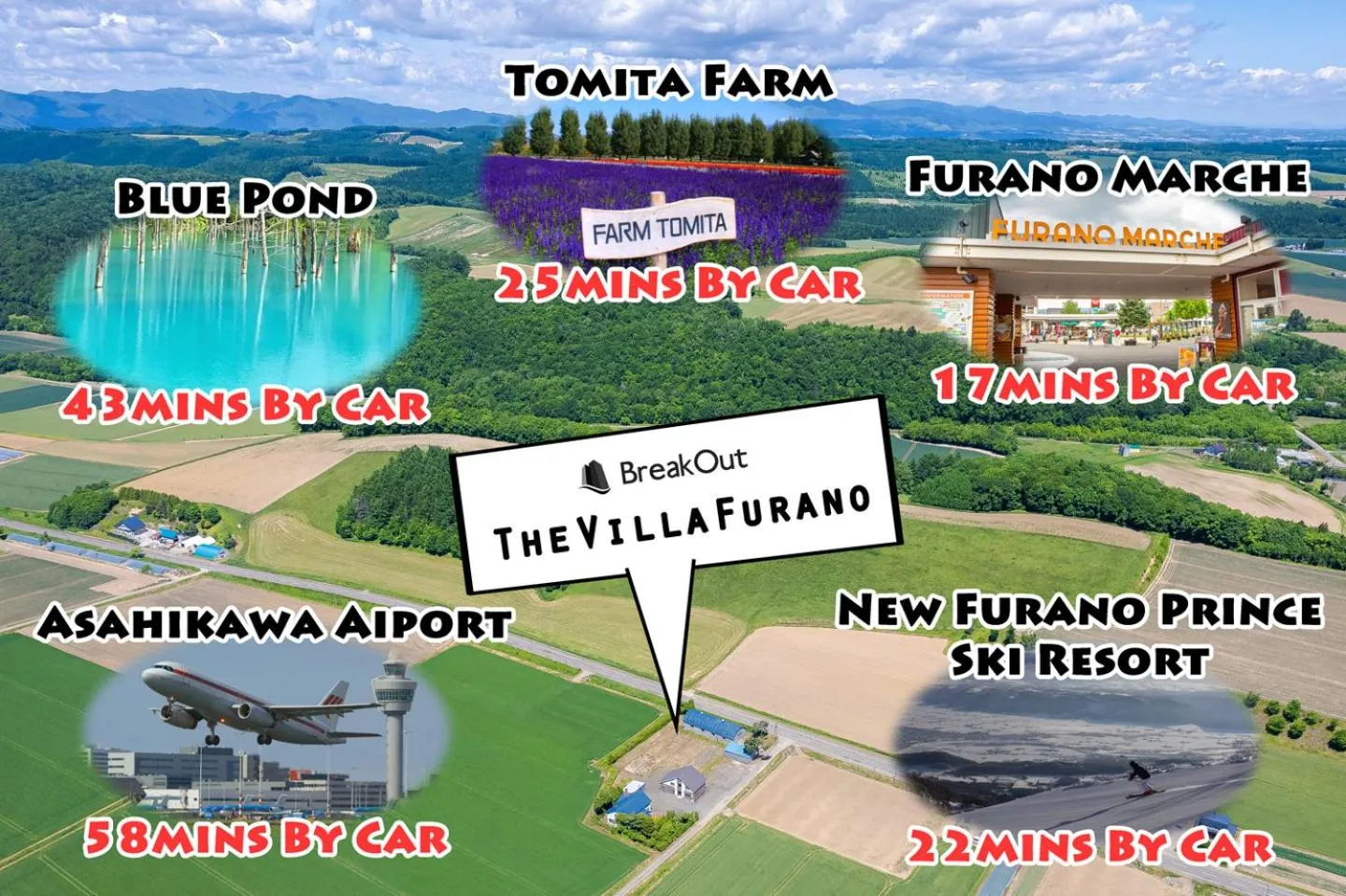 Nearby landmark in THE VILLA FURANO【Wide Horizon】