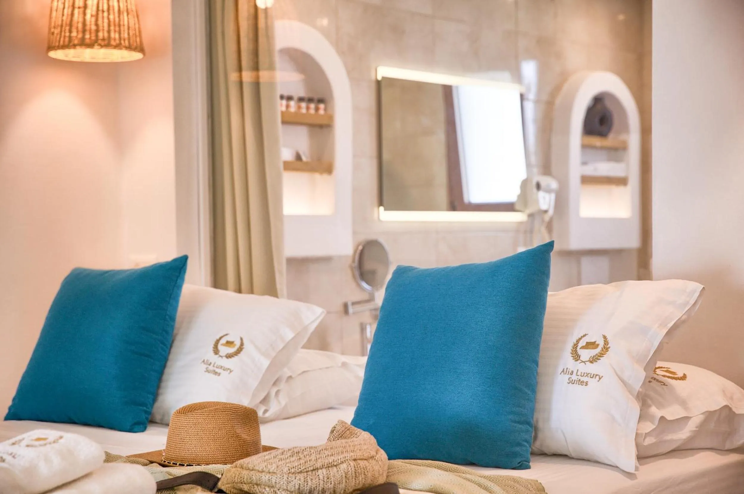 Bed in Alia Beachfront Suites and Spa