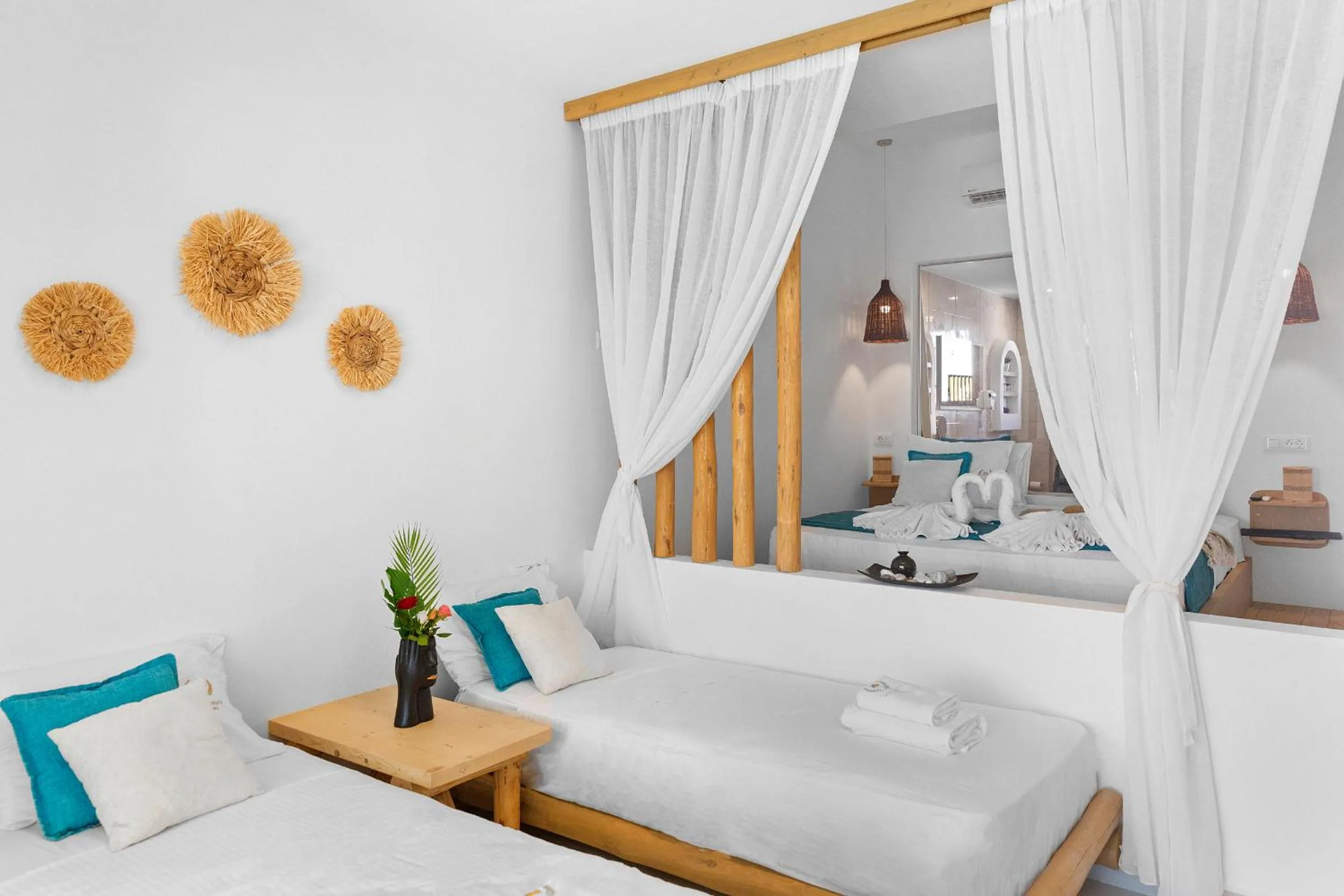 Bed in Alia Beachfront Suites and Spa