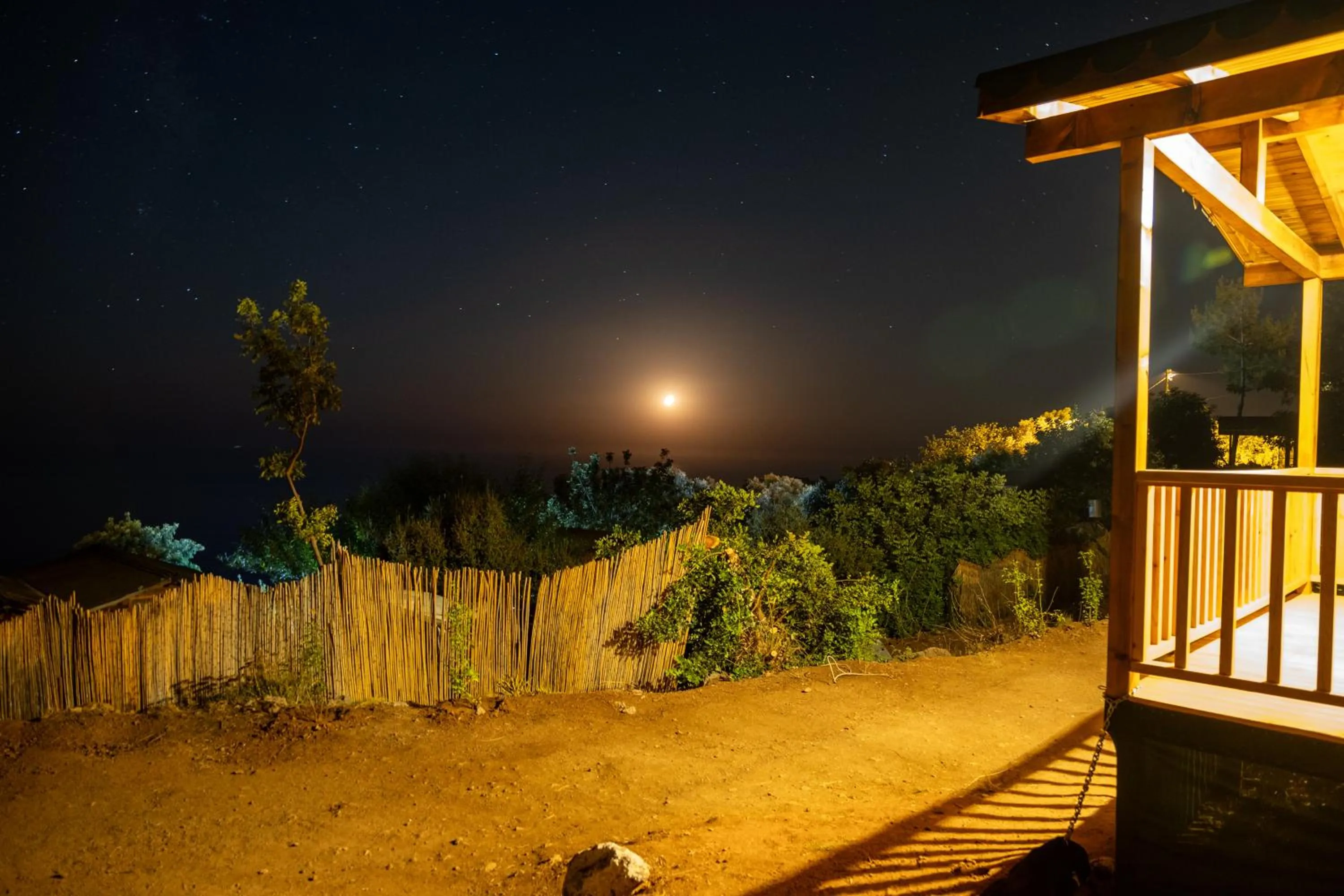 Night in Goat Bungalow and Camping