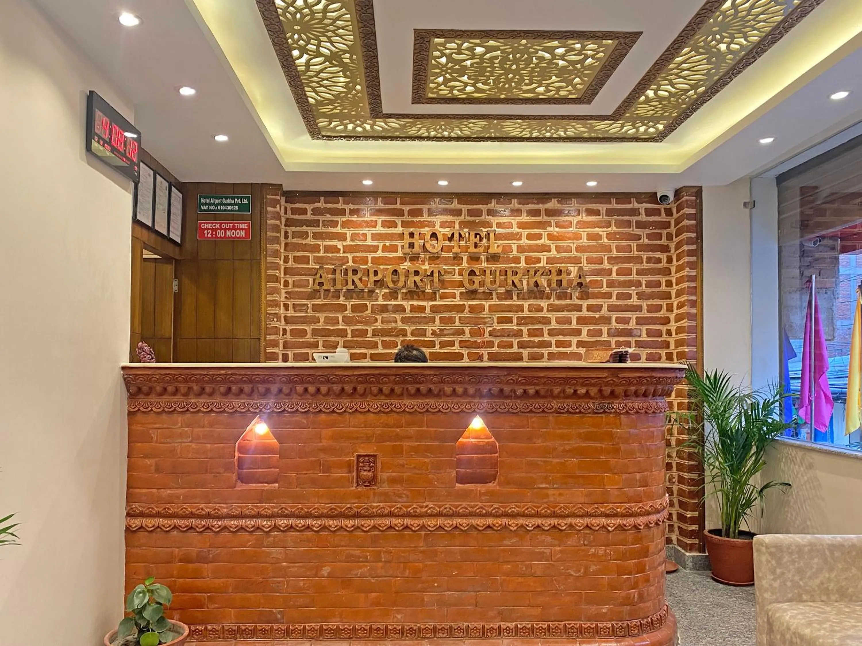 Lobby or reception in Hotel Airport Gurkha