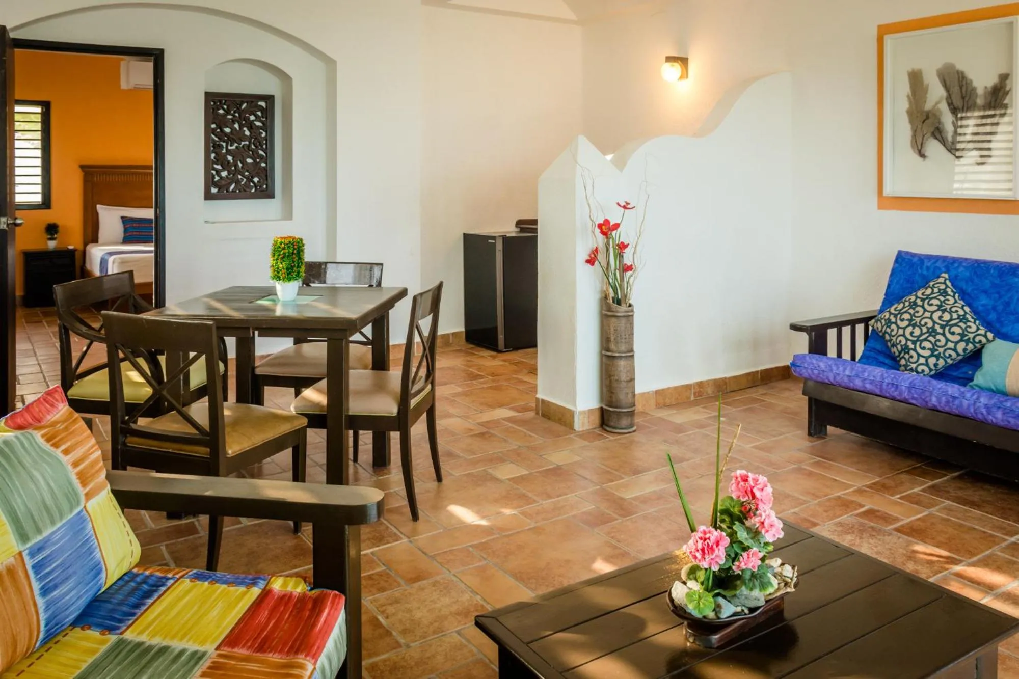 Living room in Caleta Tankah