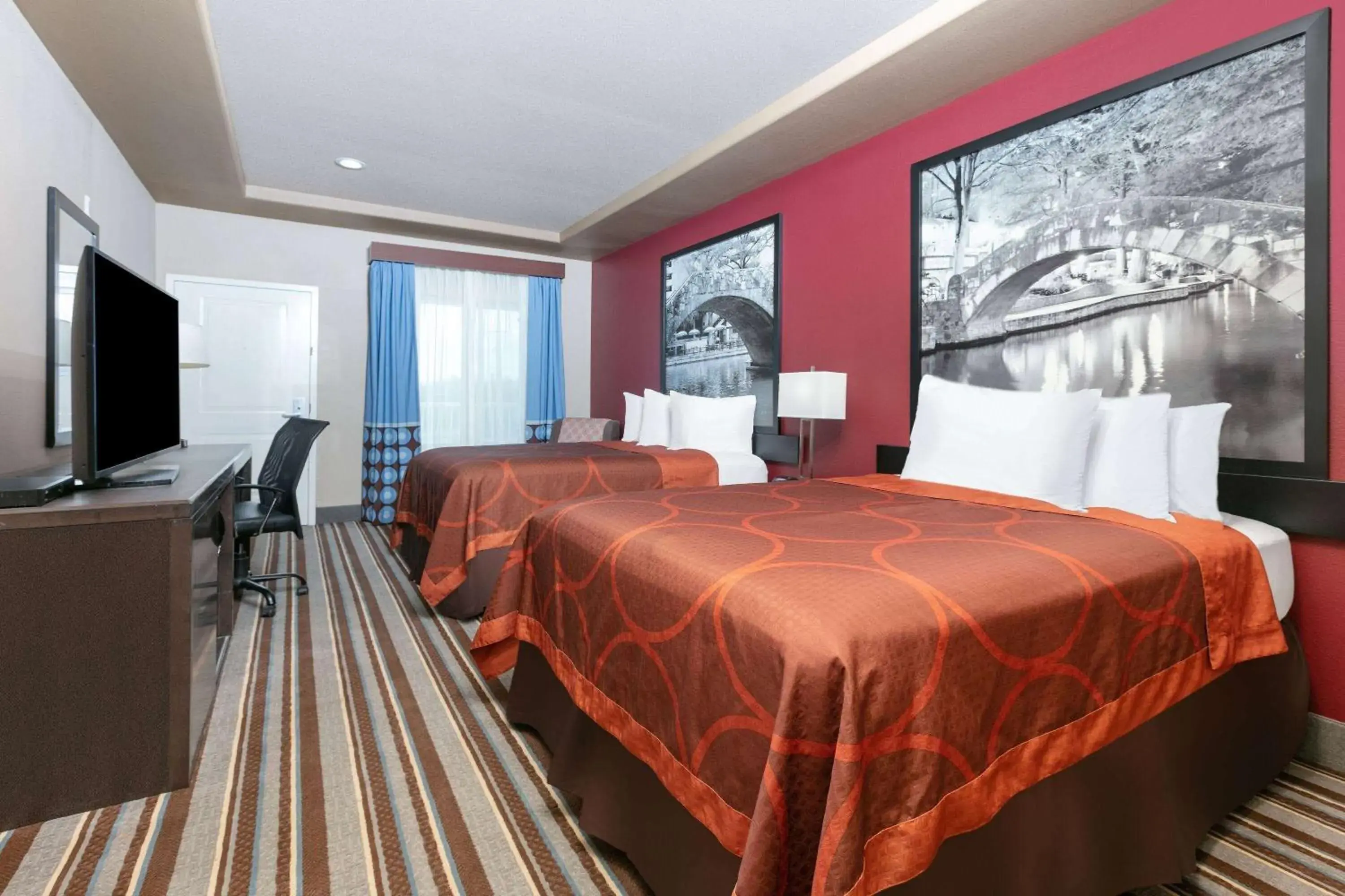 Deluxe Room with Two Queen Beds, Mobility Access and Roll-In Shower, Non-Smoking in Super 8 by Wyndham Karnes City Deluxe Room with Two Queen Beds, Mobility Access and Roll-In Shower, Non-Smoking in Super 8 by Wyndham Karnes City