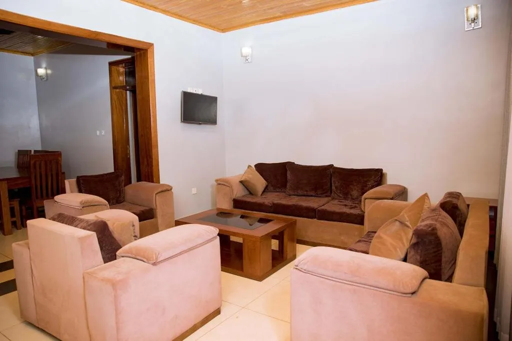 Living room in Velvet Suites