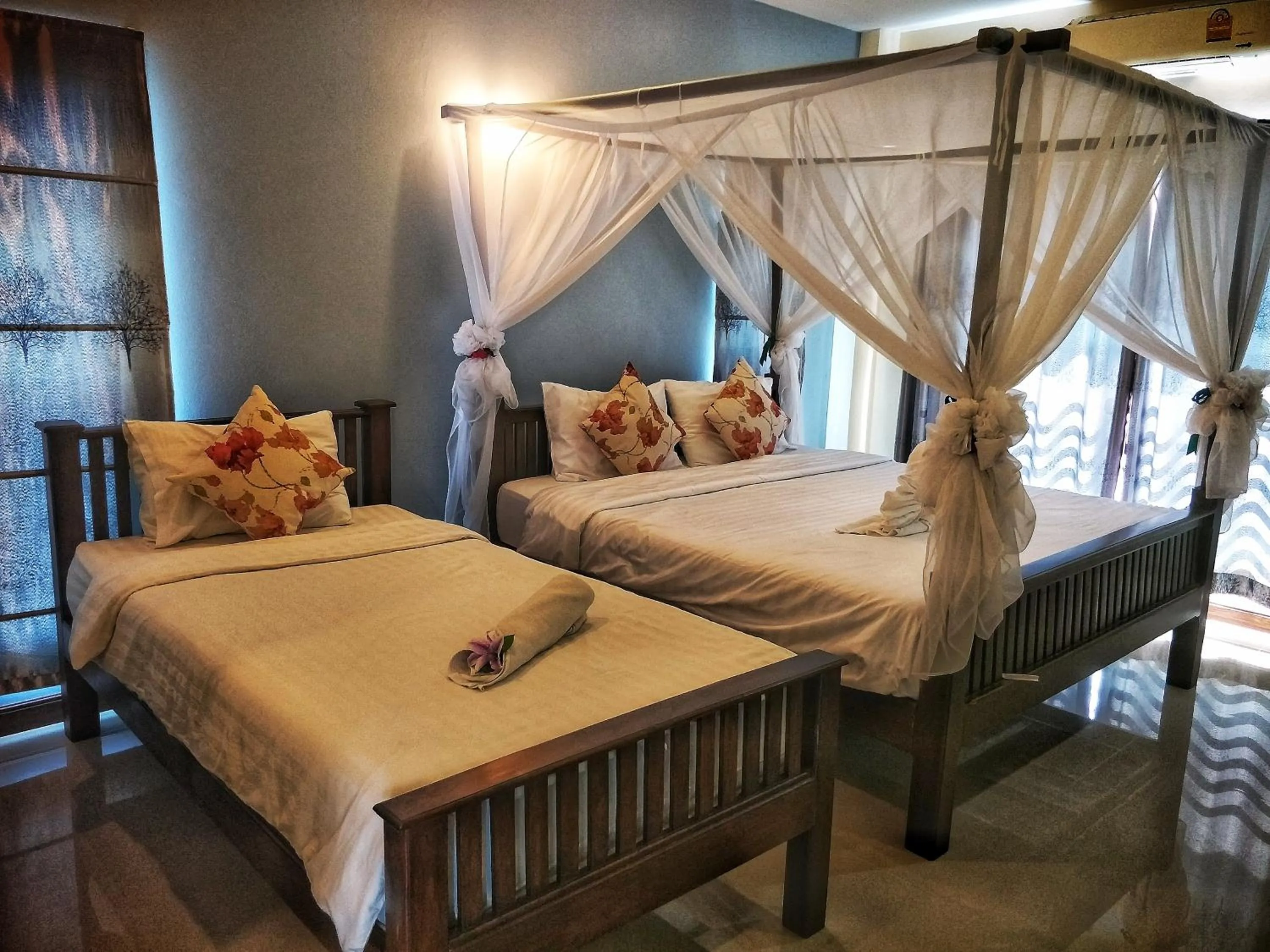 Bedroom, Bed in Blue House Sukhothai