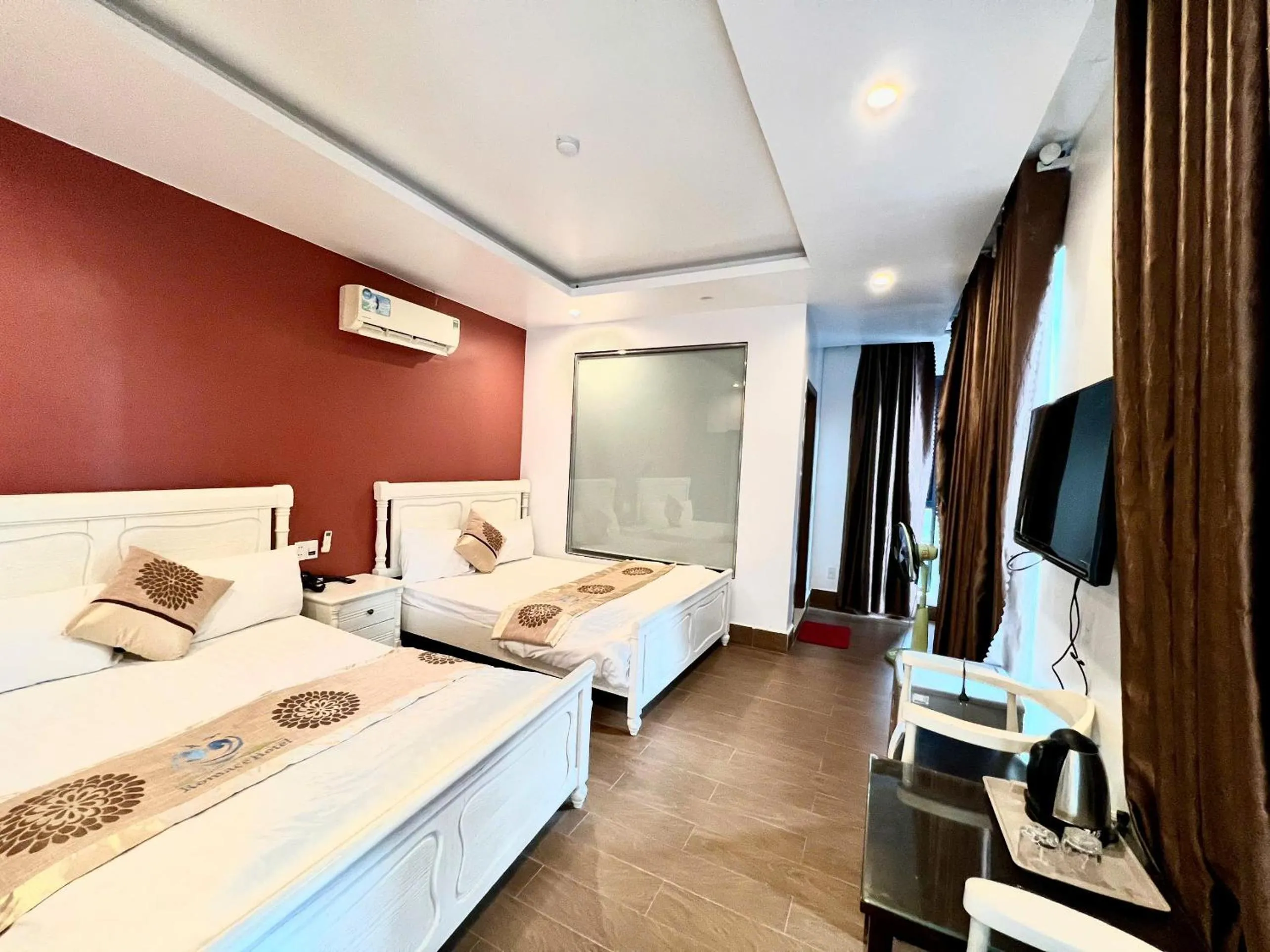 Bed in Romance hotel