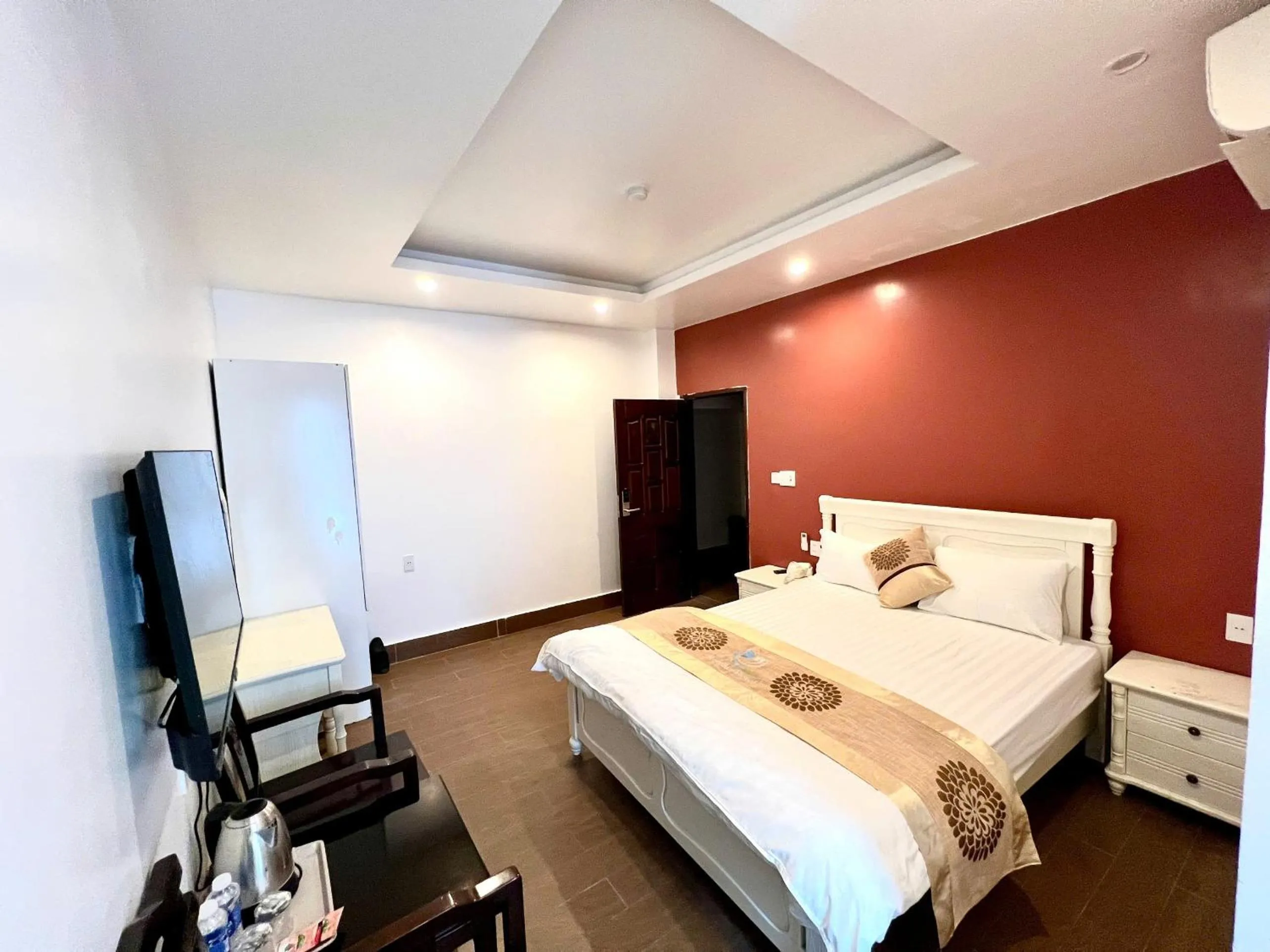 Bed in Romance hotel