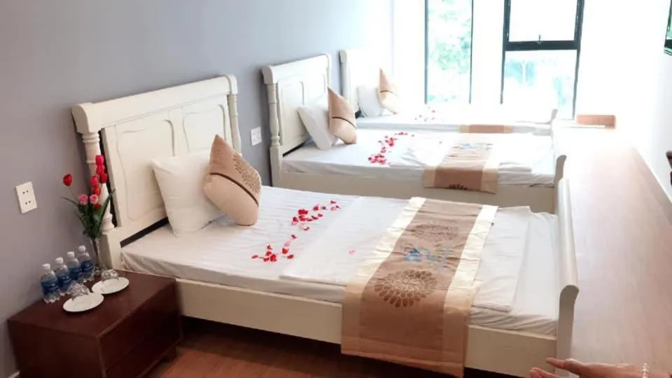 Bed in Romance hotel