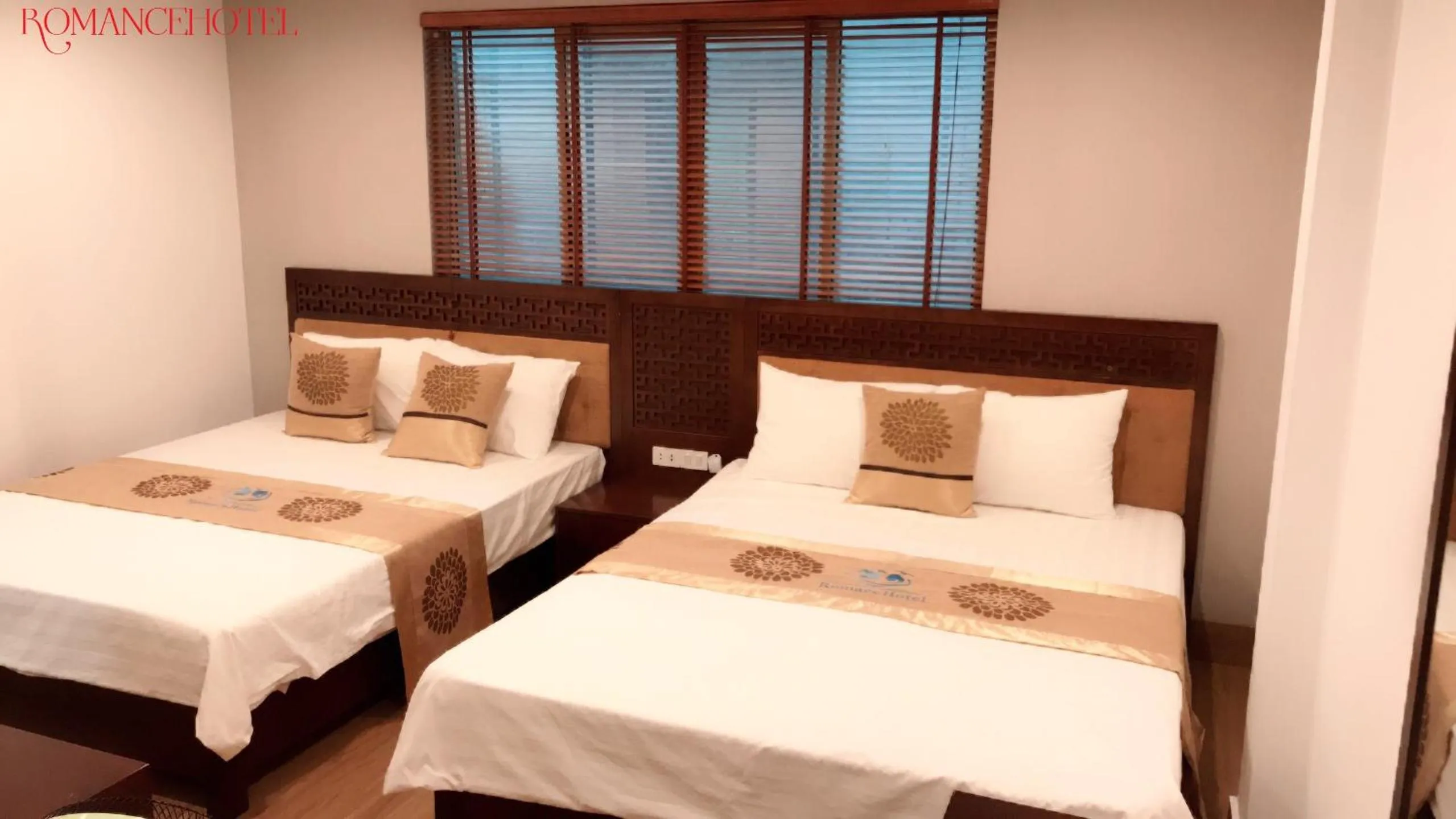 Bed in Romance hotel