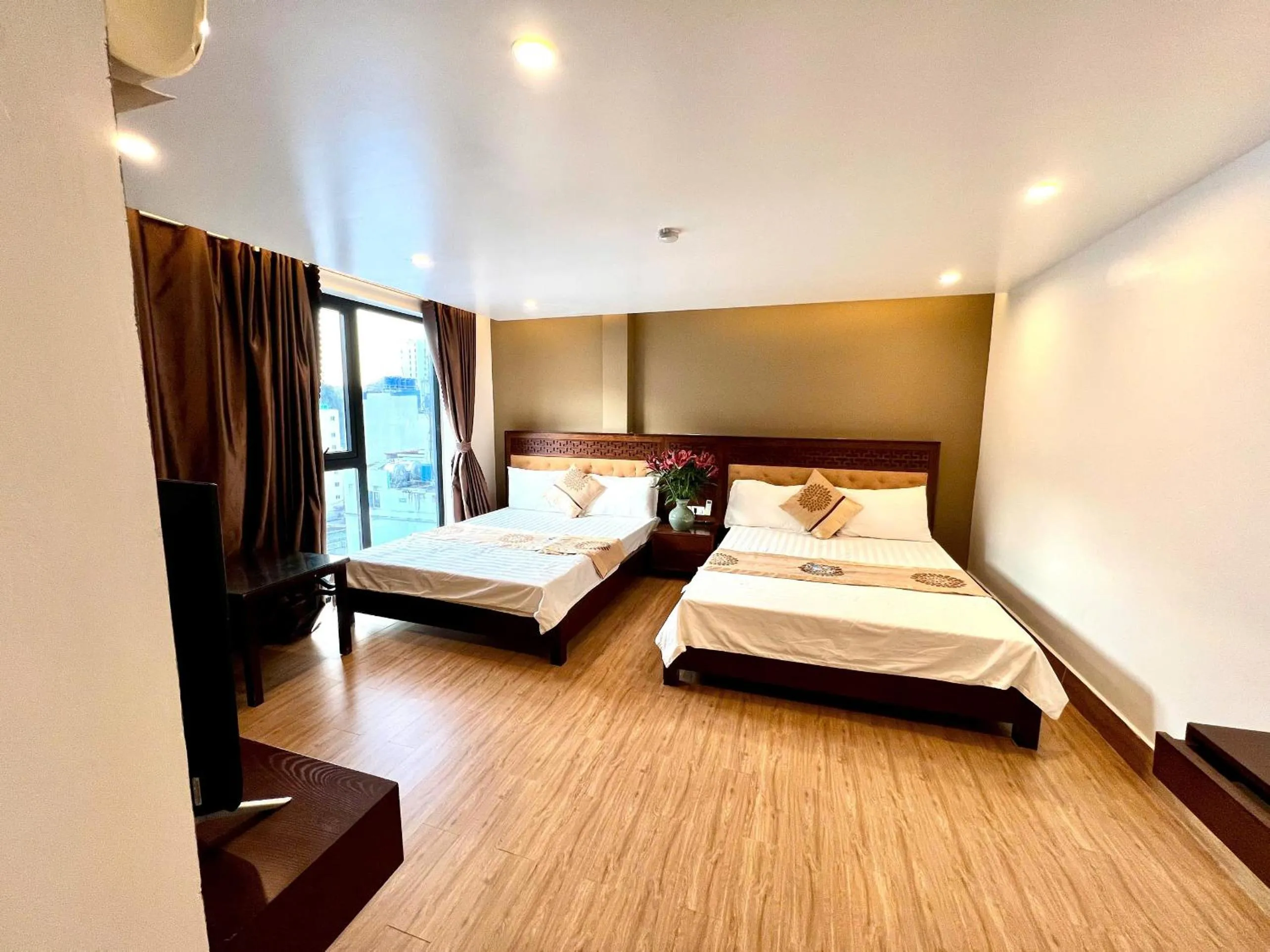 Bed in Romance hotel