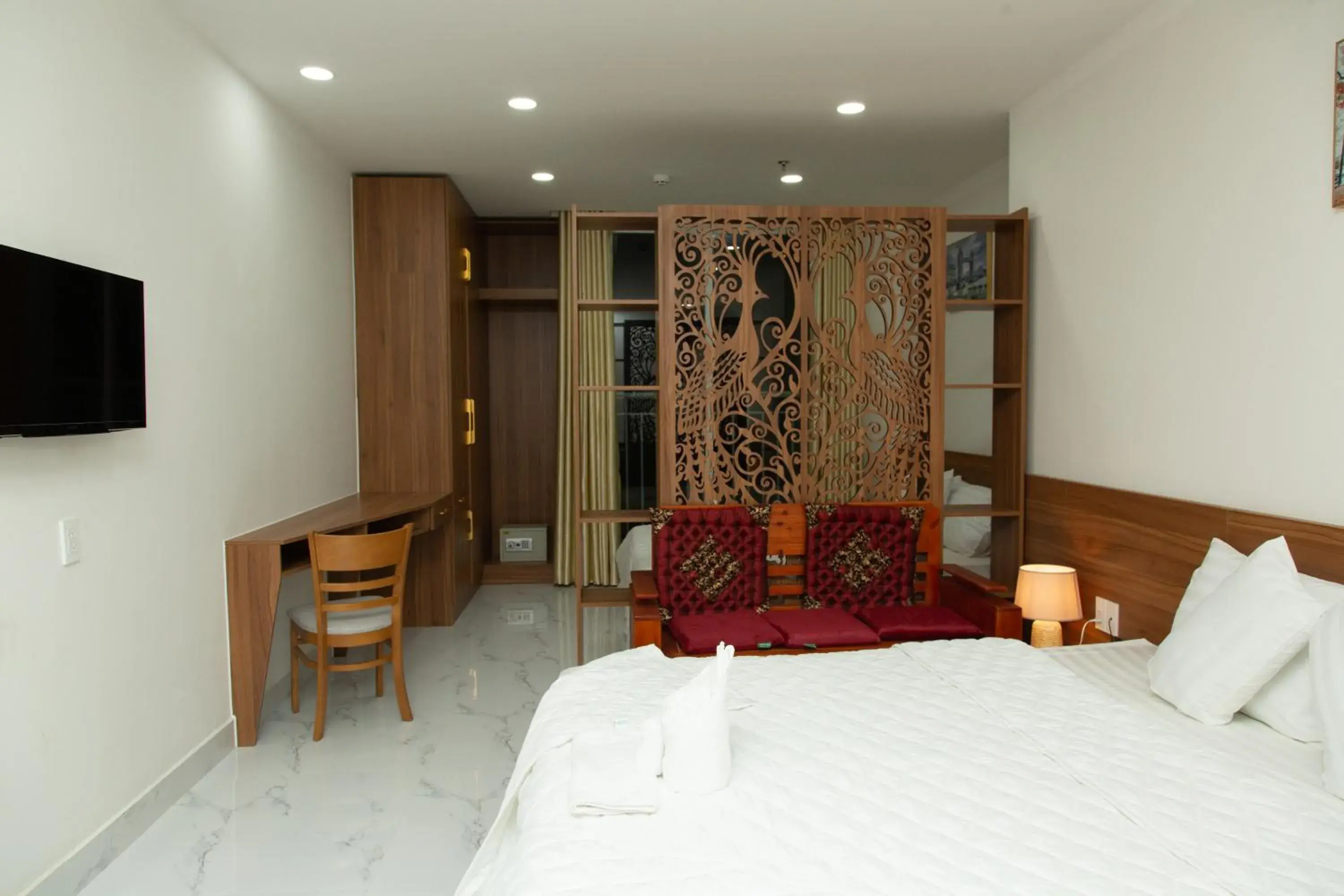 Bed in Thiên Tài Hotel Bed in Thiên Tài Hotel