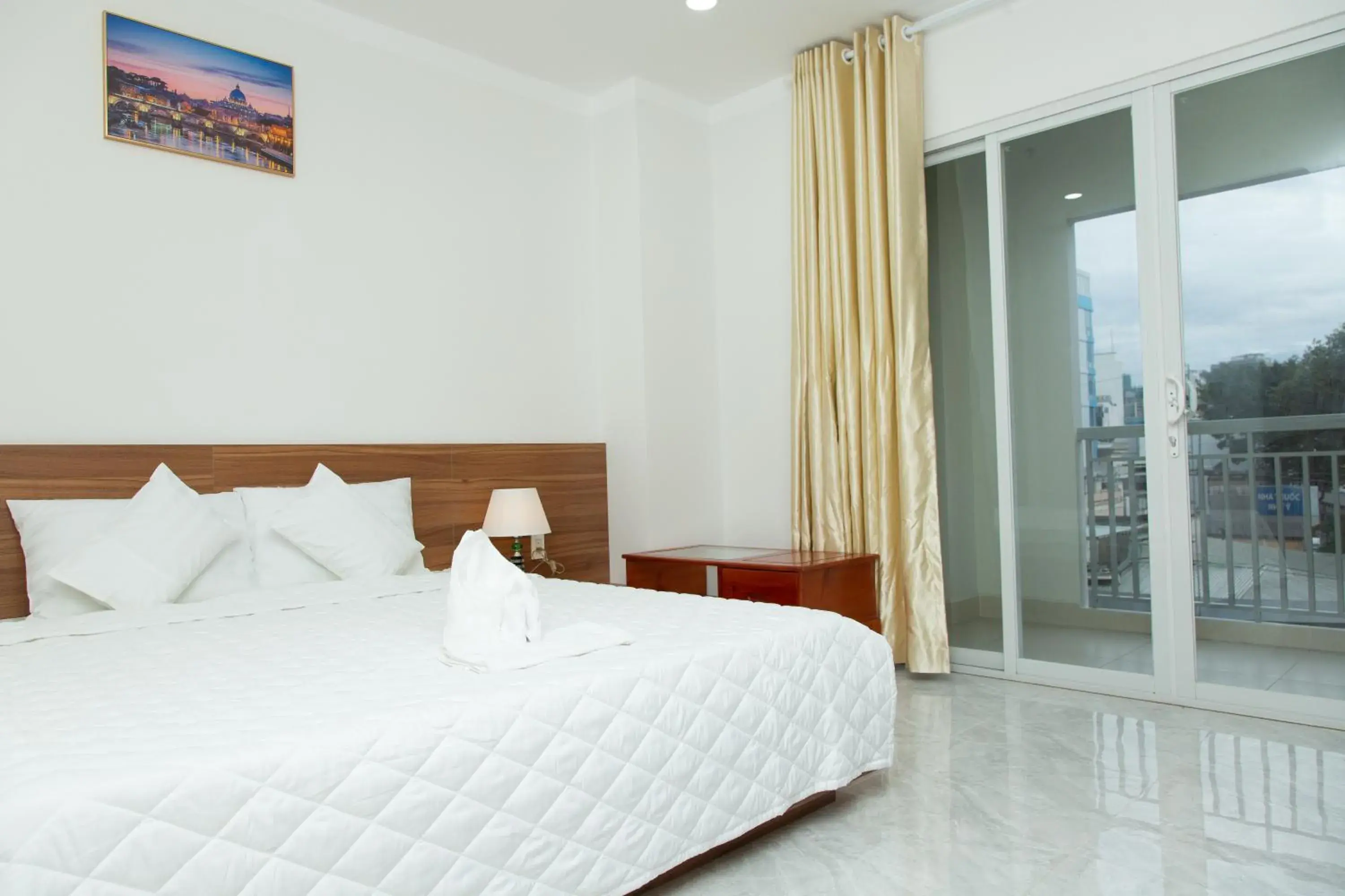 Bed in Thiên Tài Hotel Bed in Thiên Tài Hotel