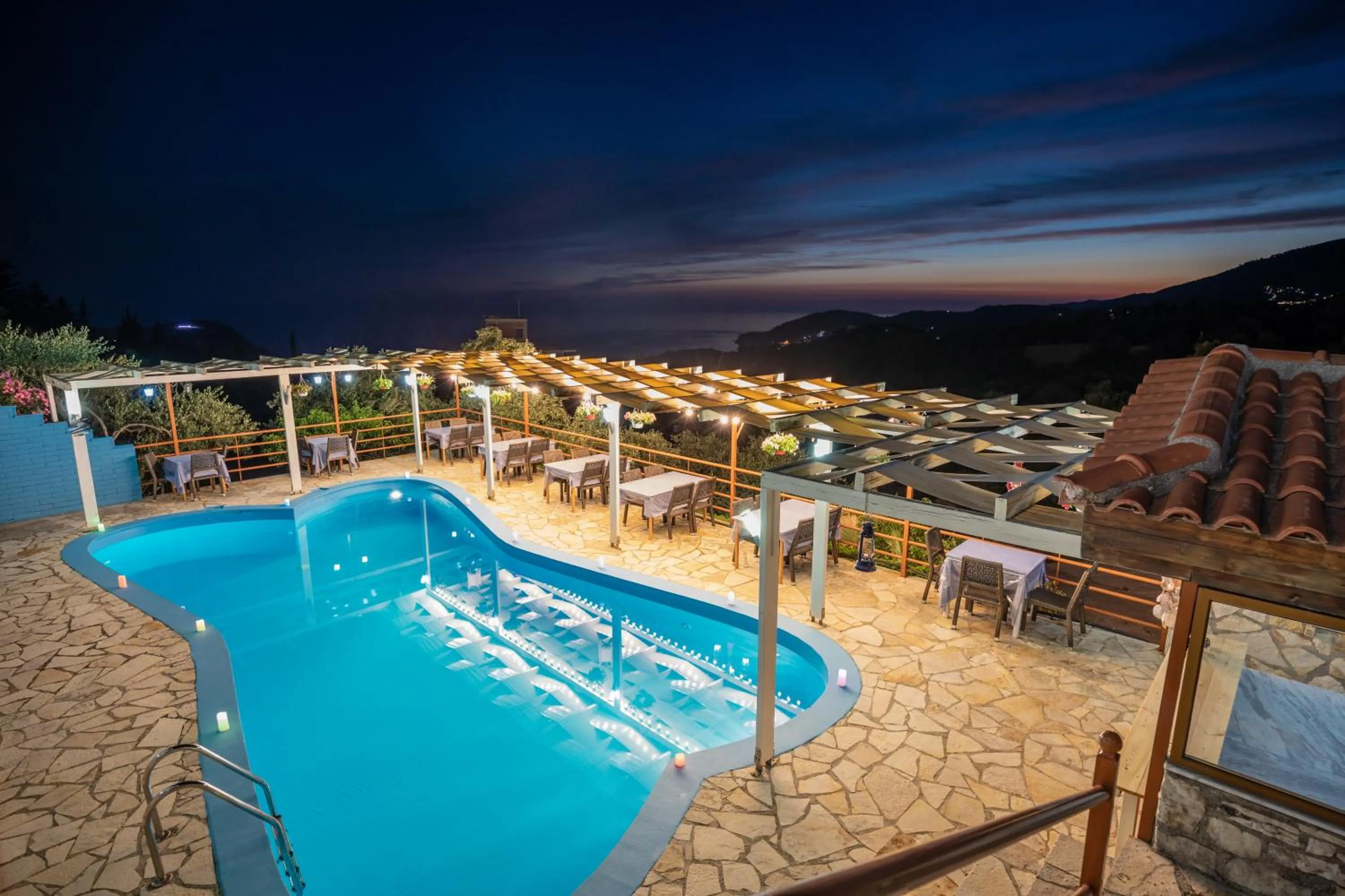 Pool view in Hotel Panorama