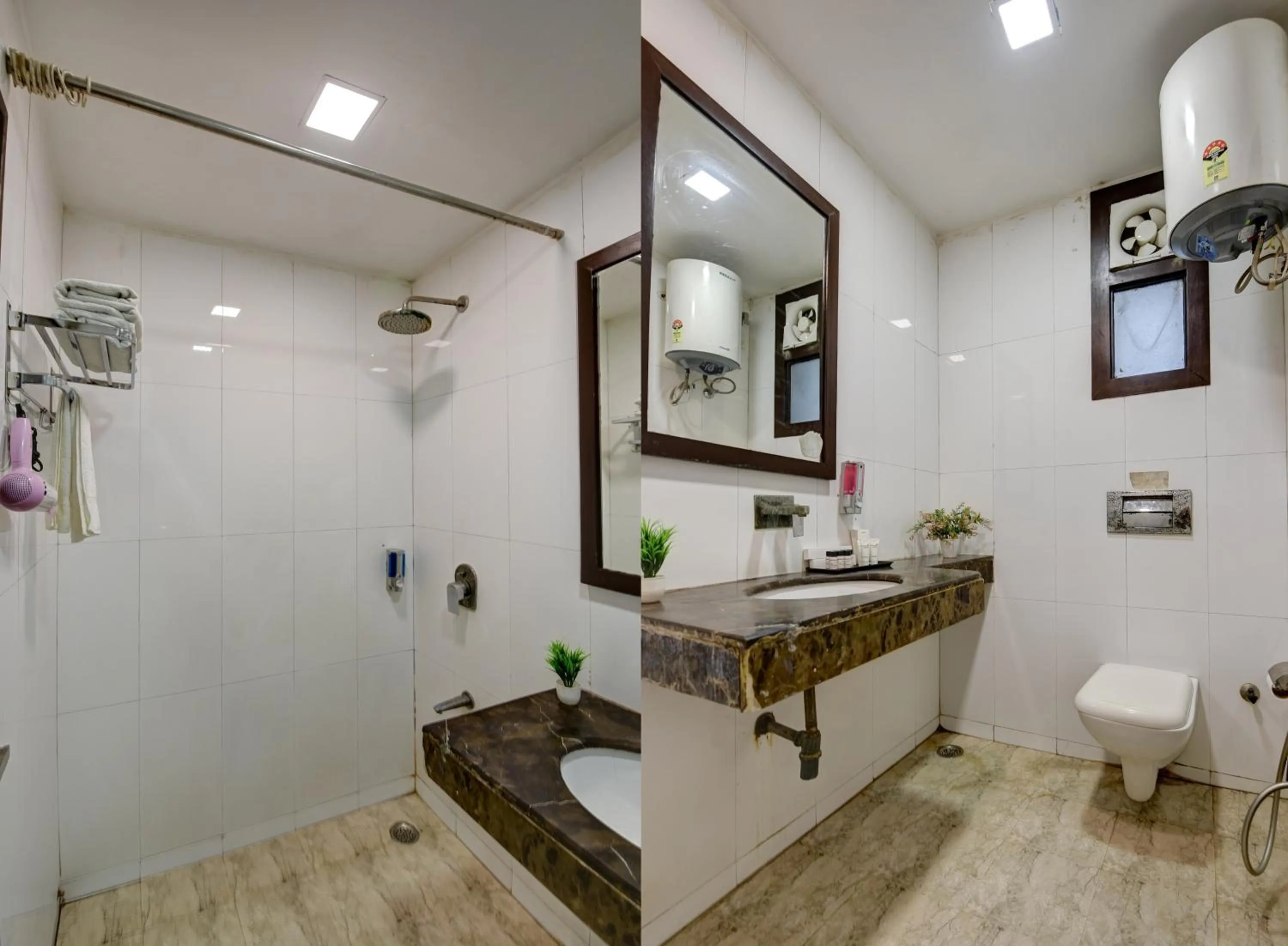 Bathroom in Qotel Comfort AT Residency Kaushambi Anand Vihar