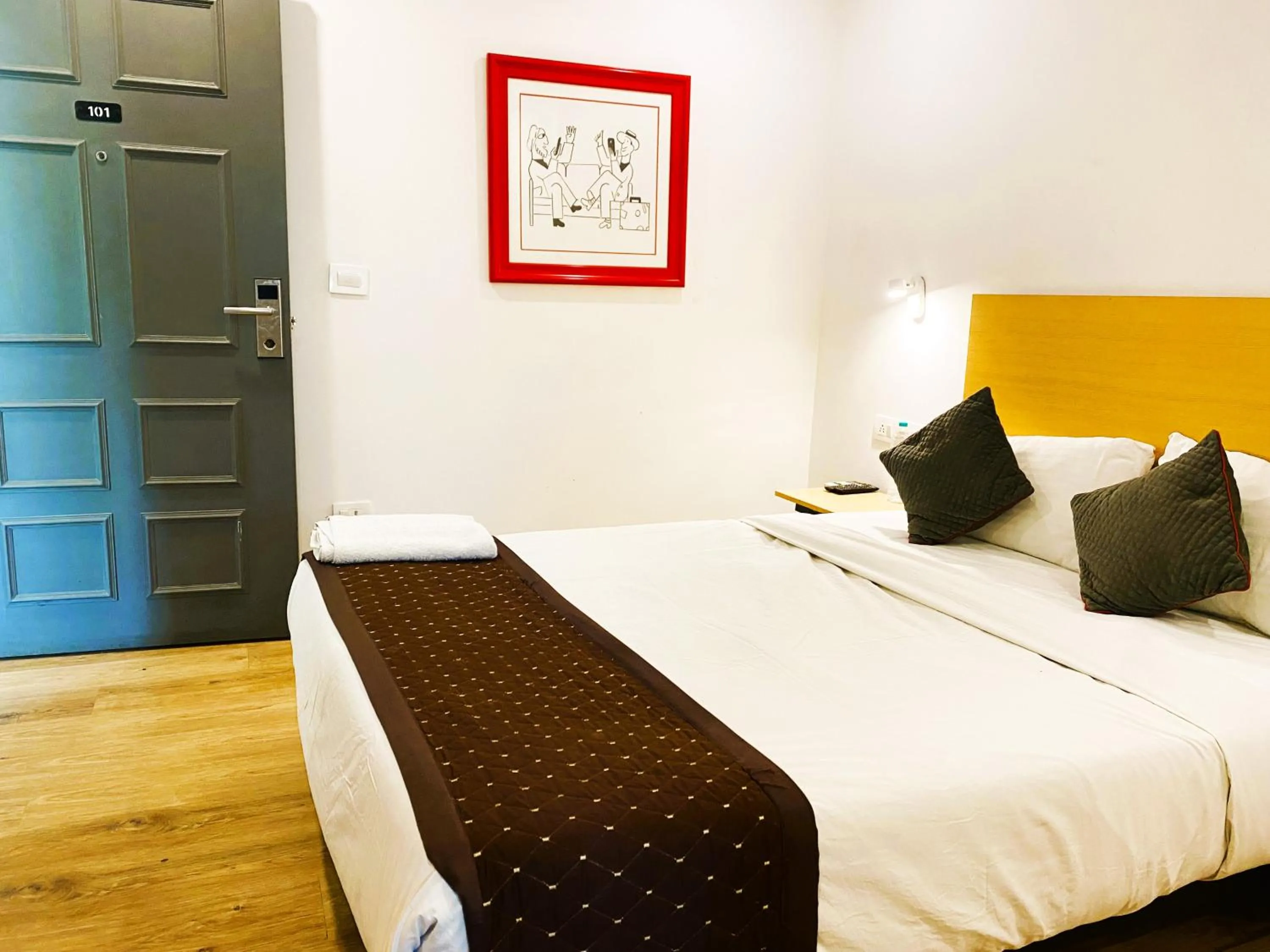 Bed in Qotel Comfort IP Residency East Delhi Preet Vihar