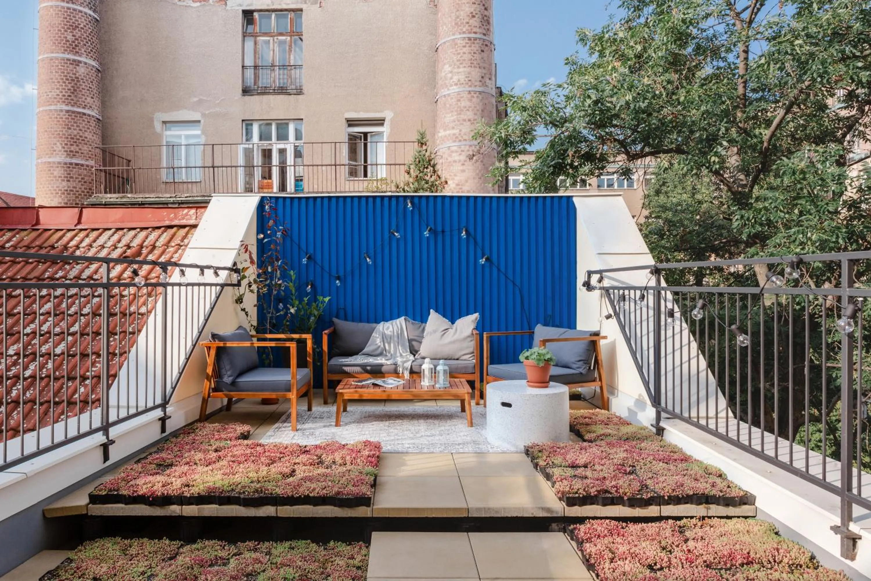 Patio in TurnKey I Charles Square Apartments
