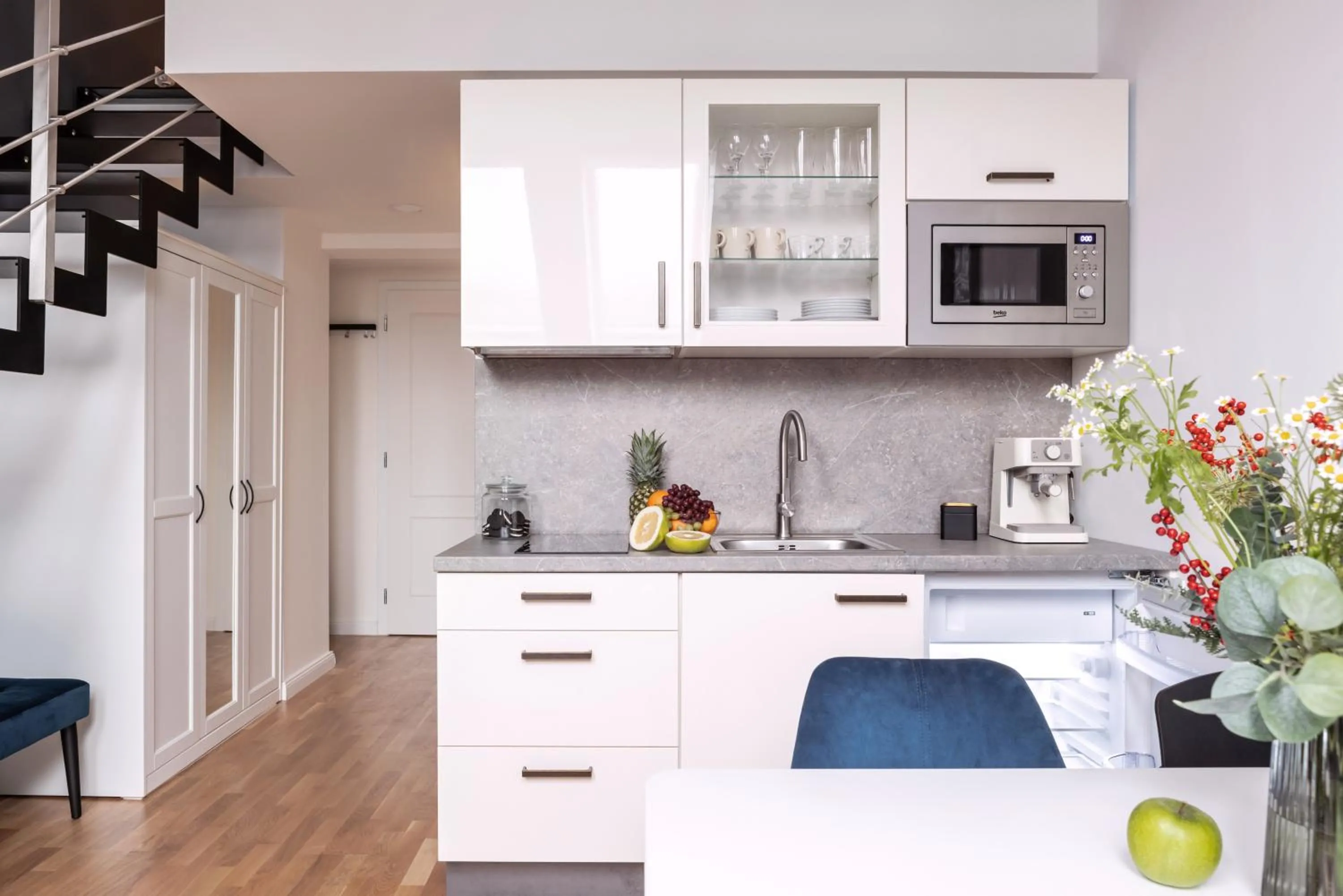 microwave in TurnKey I Charles Square Apartments