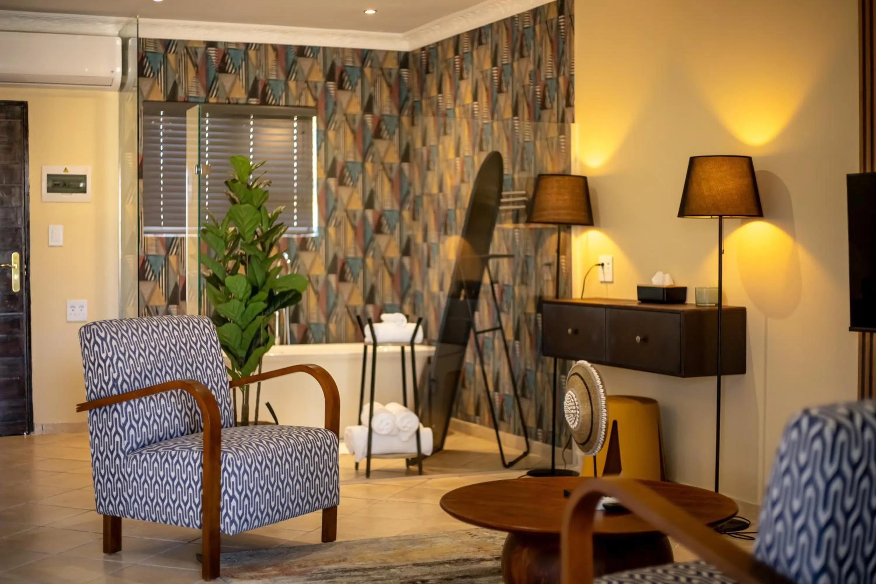 Seating area in Shekinah Lion & Game Lodge