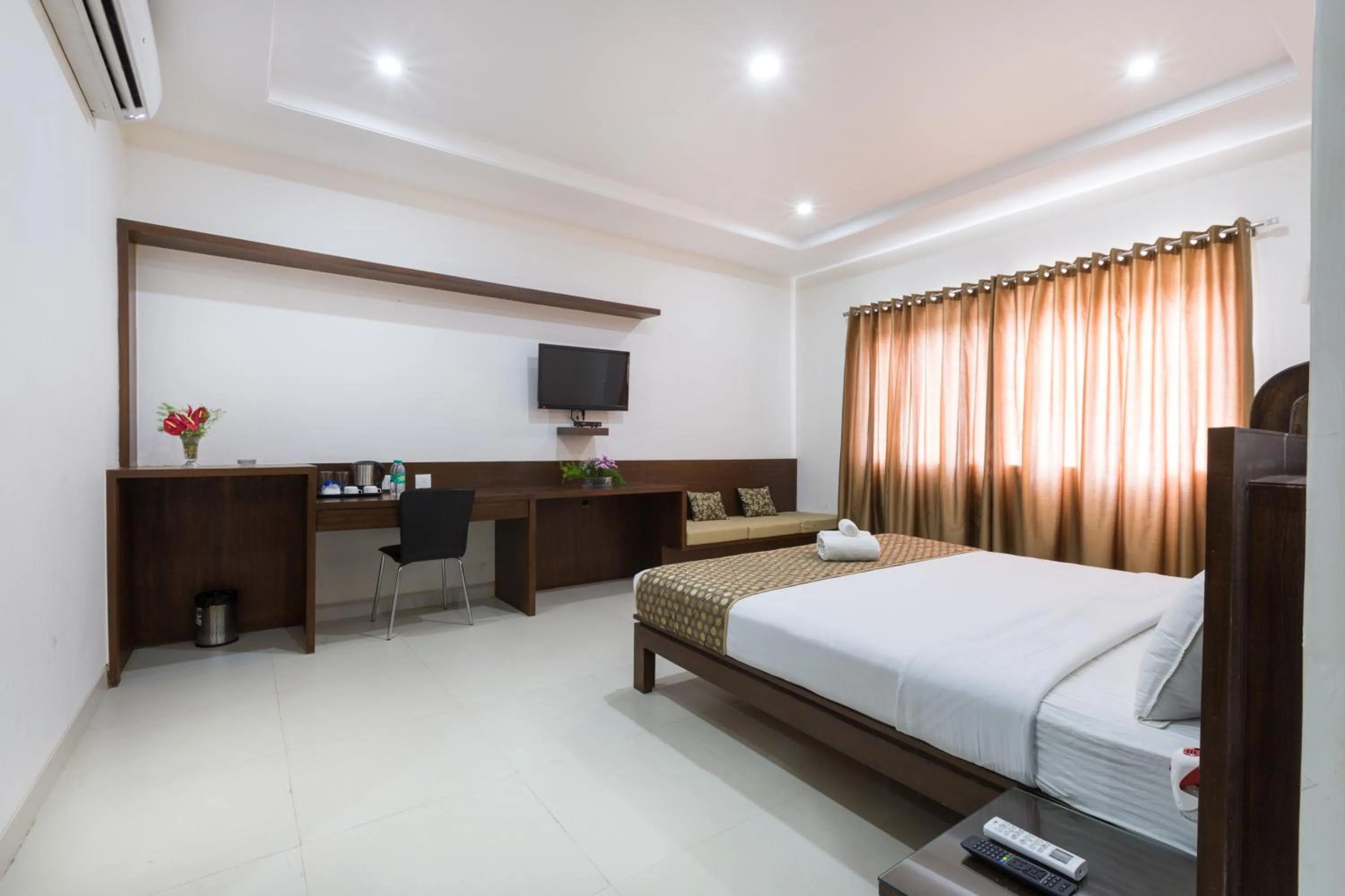Bed in Sanctum Suites BEL Road Bangalore