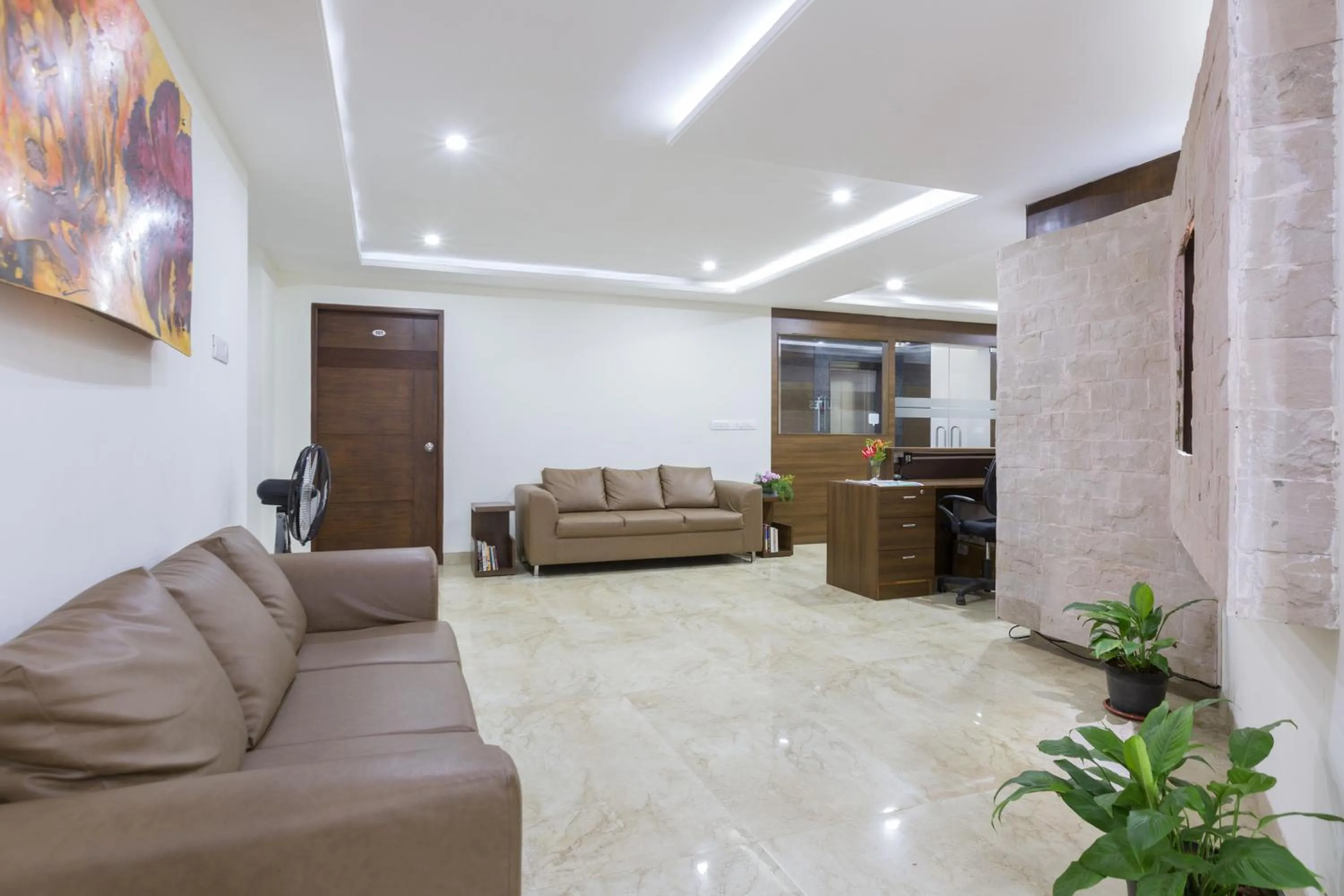 Lobby or reception in Sanctum Suites BEL Road Bangalore