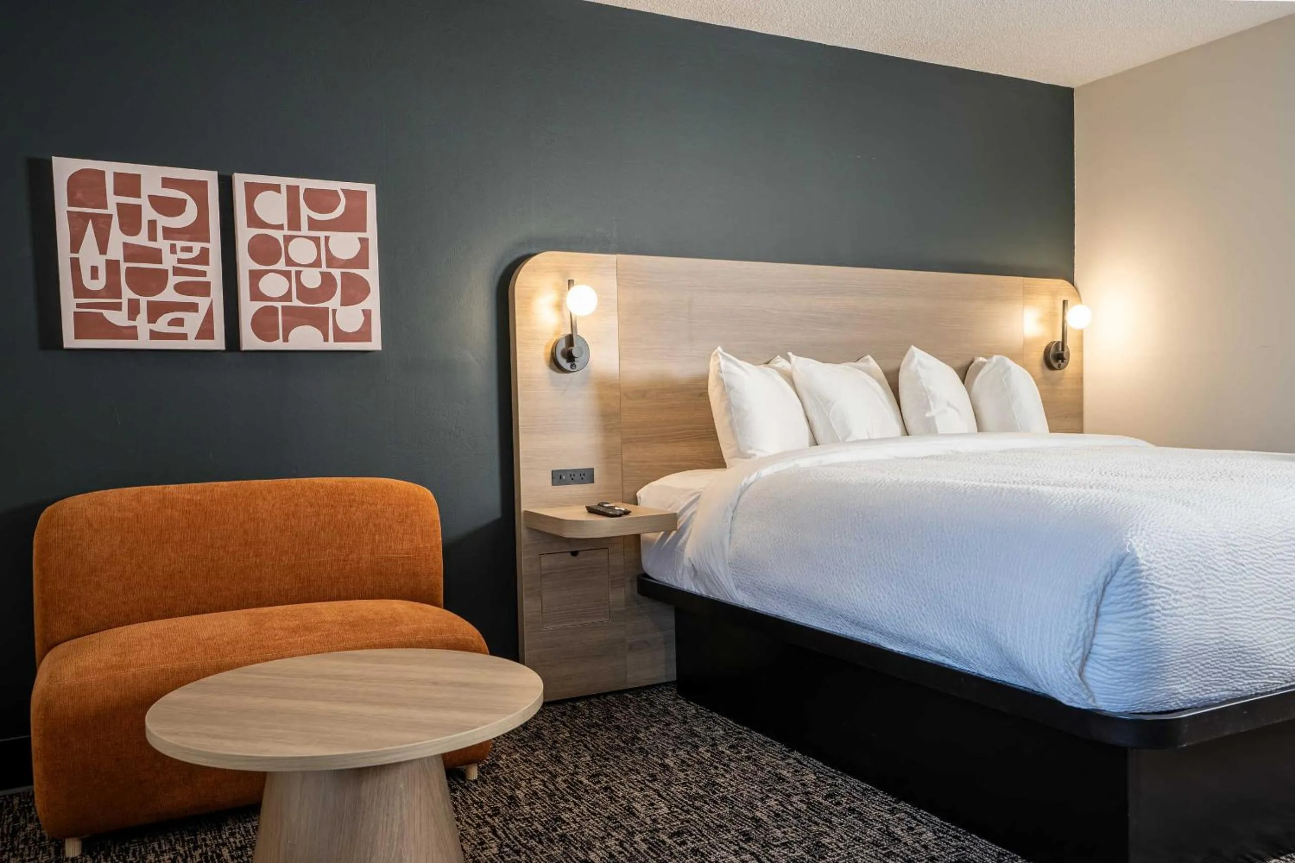 Bed in Northwinds Hotel Revelstoke