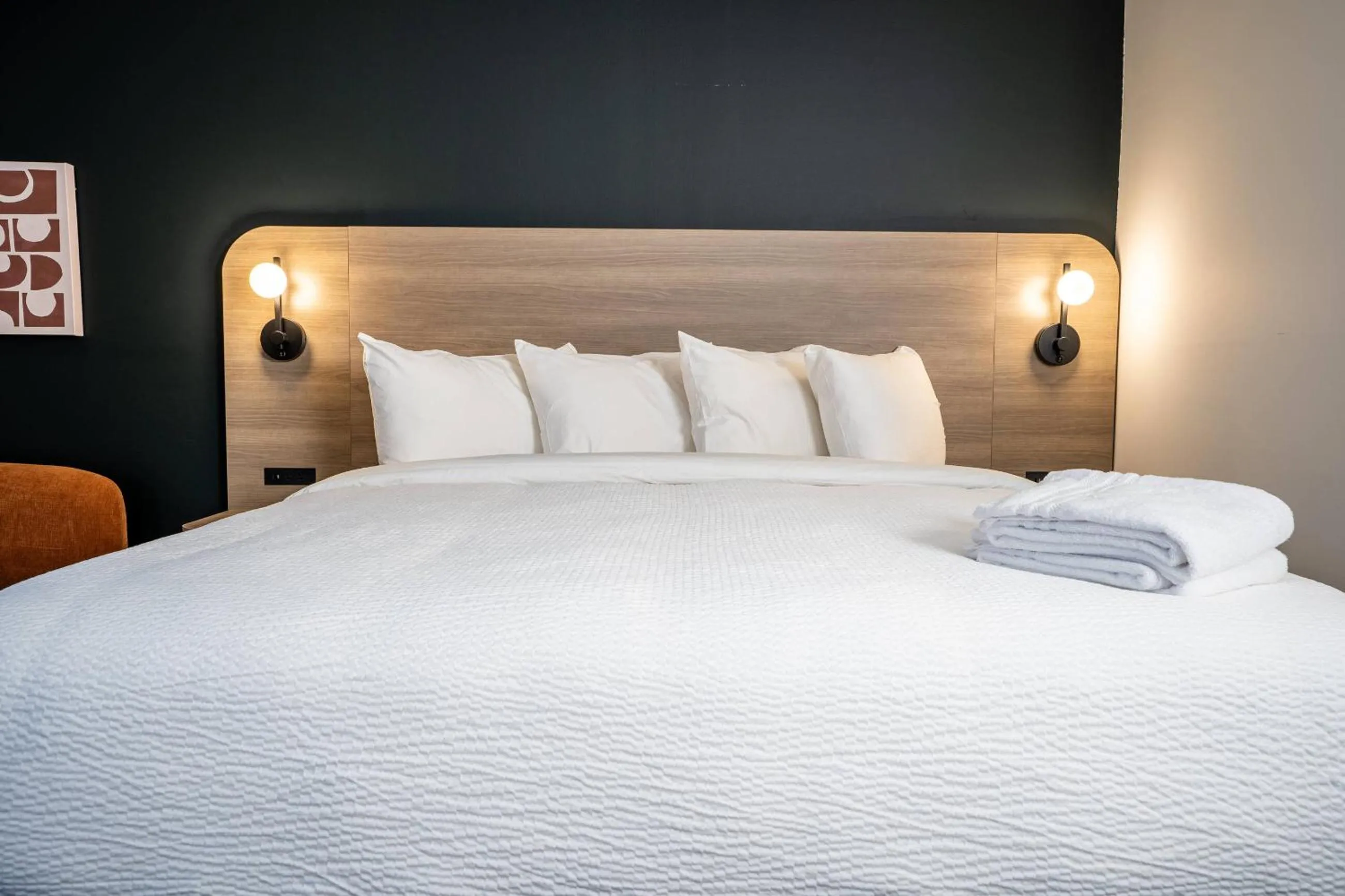 Bed in Northwinds Hotel Revelstoke