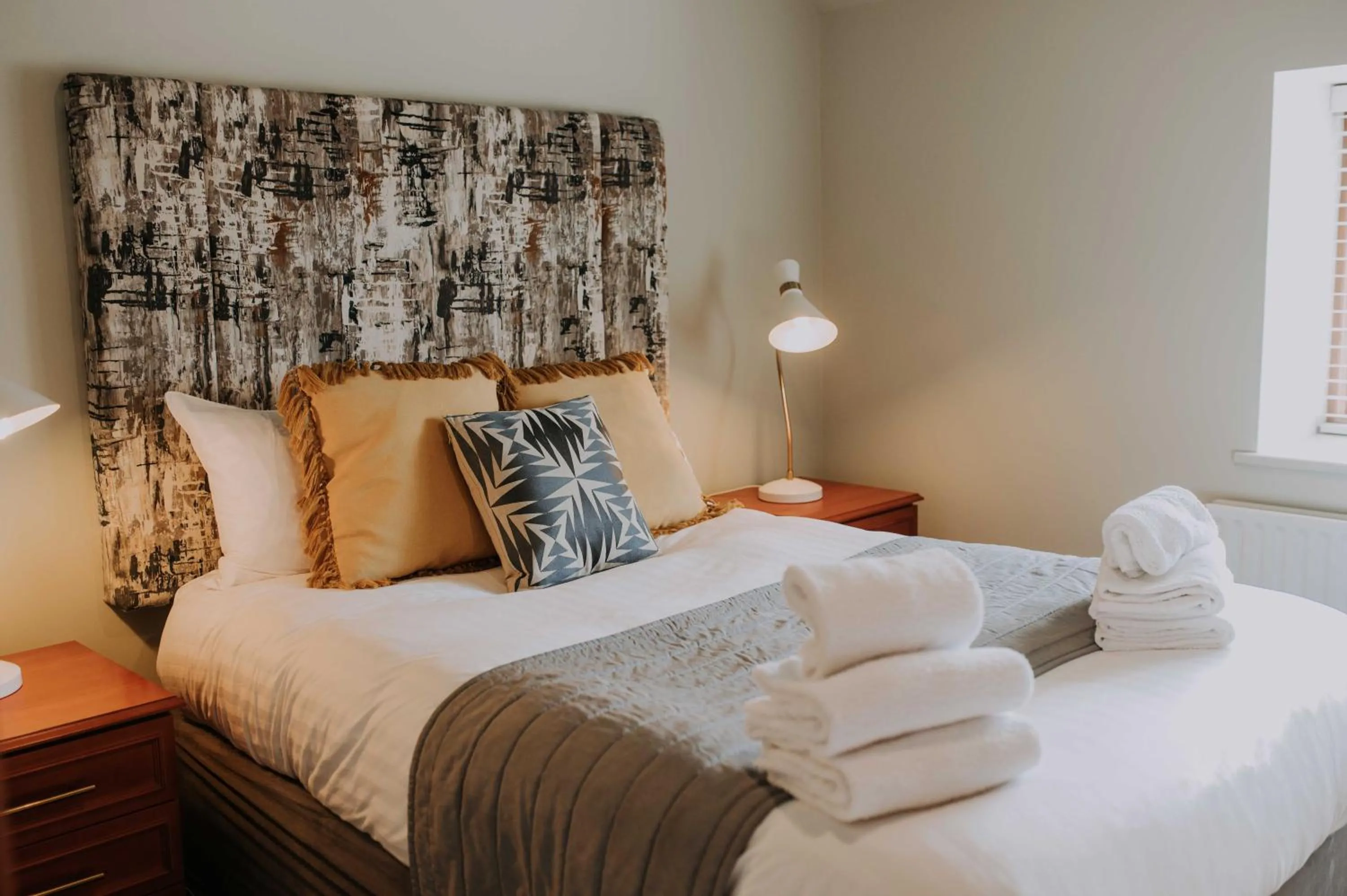 Bed in Pattys Barn Holiday Cottages, Cabins and Venue Hire