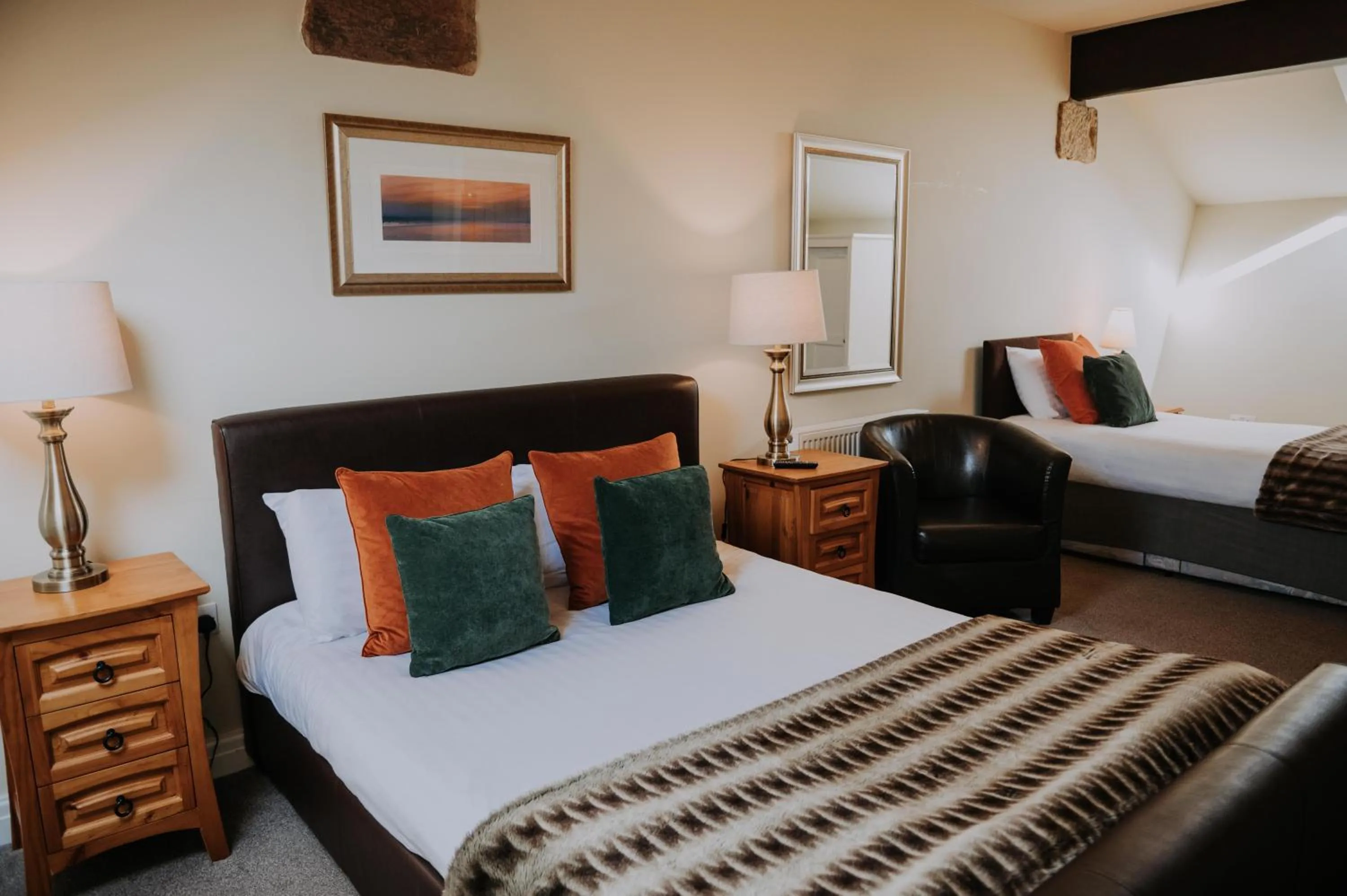 Bed in Pattys Barn Holiday Cottages, Cabins and Venue Hire