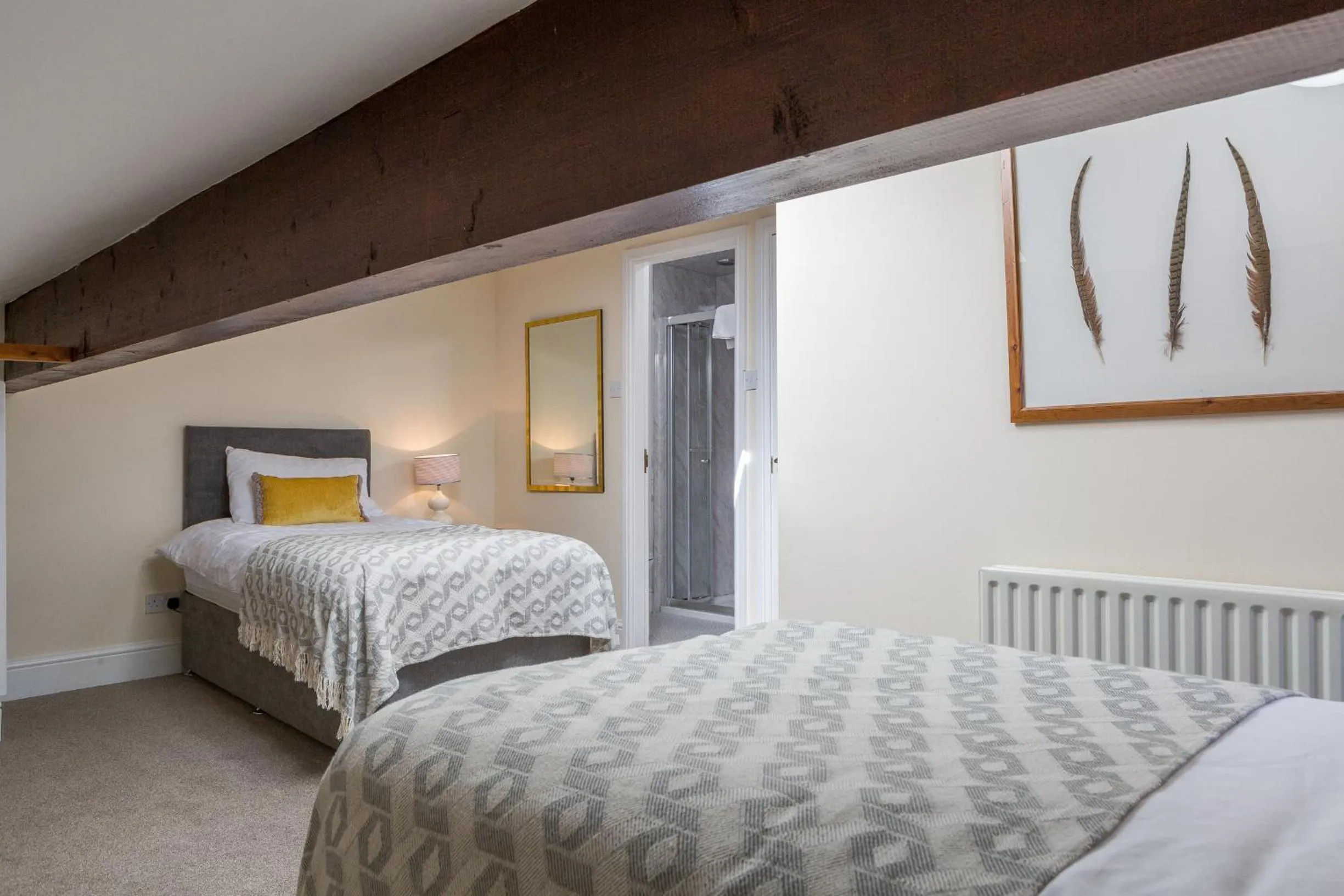 Bed in Pattys Barn Holiday Cottages, Cabins and Venue Hire