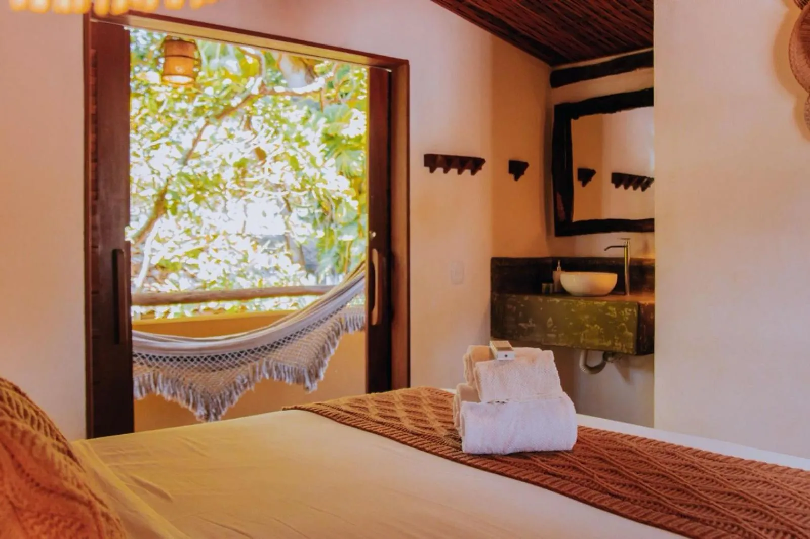 Bed in Pousada Coco Brasil