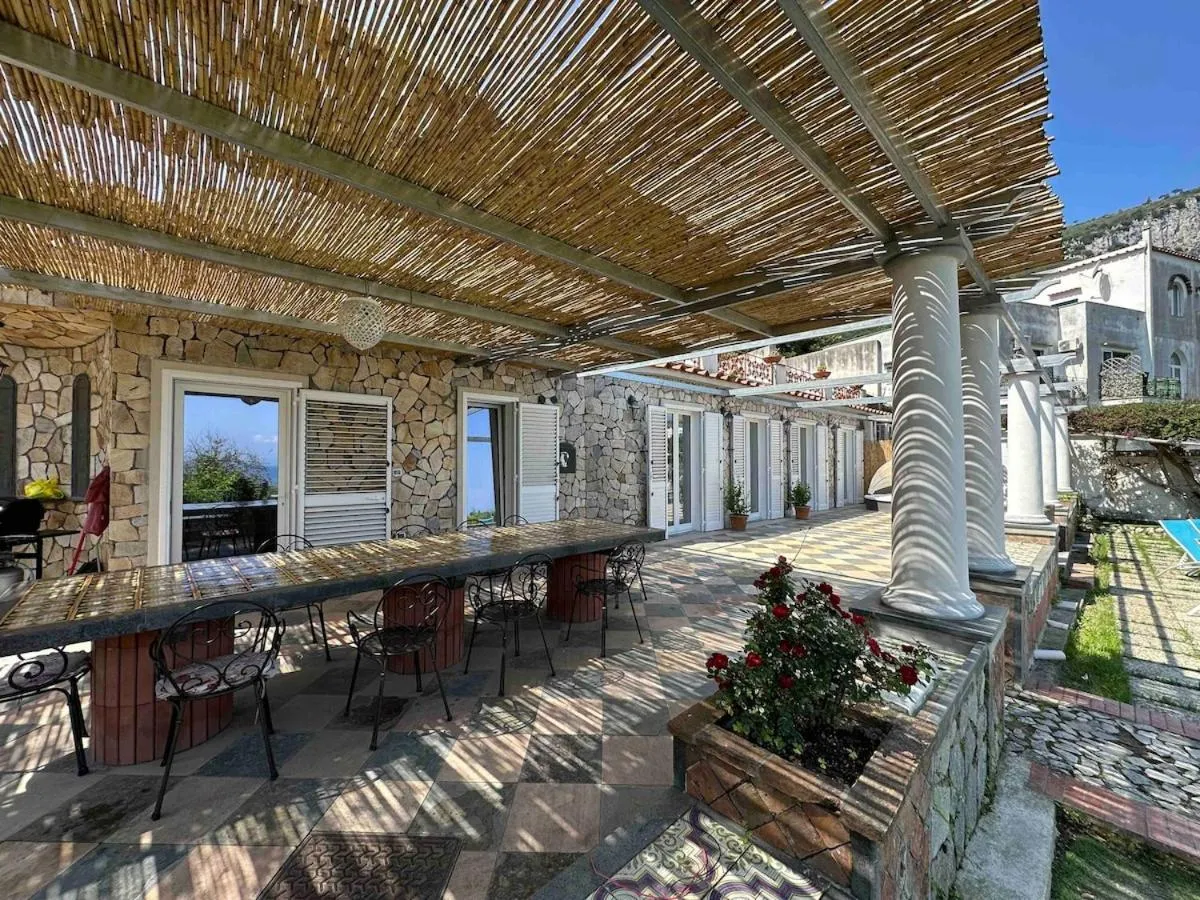 Patio in Villa Amalu Capri Piscina e Giardino