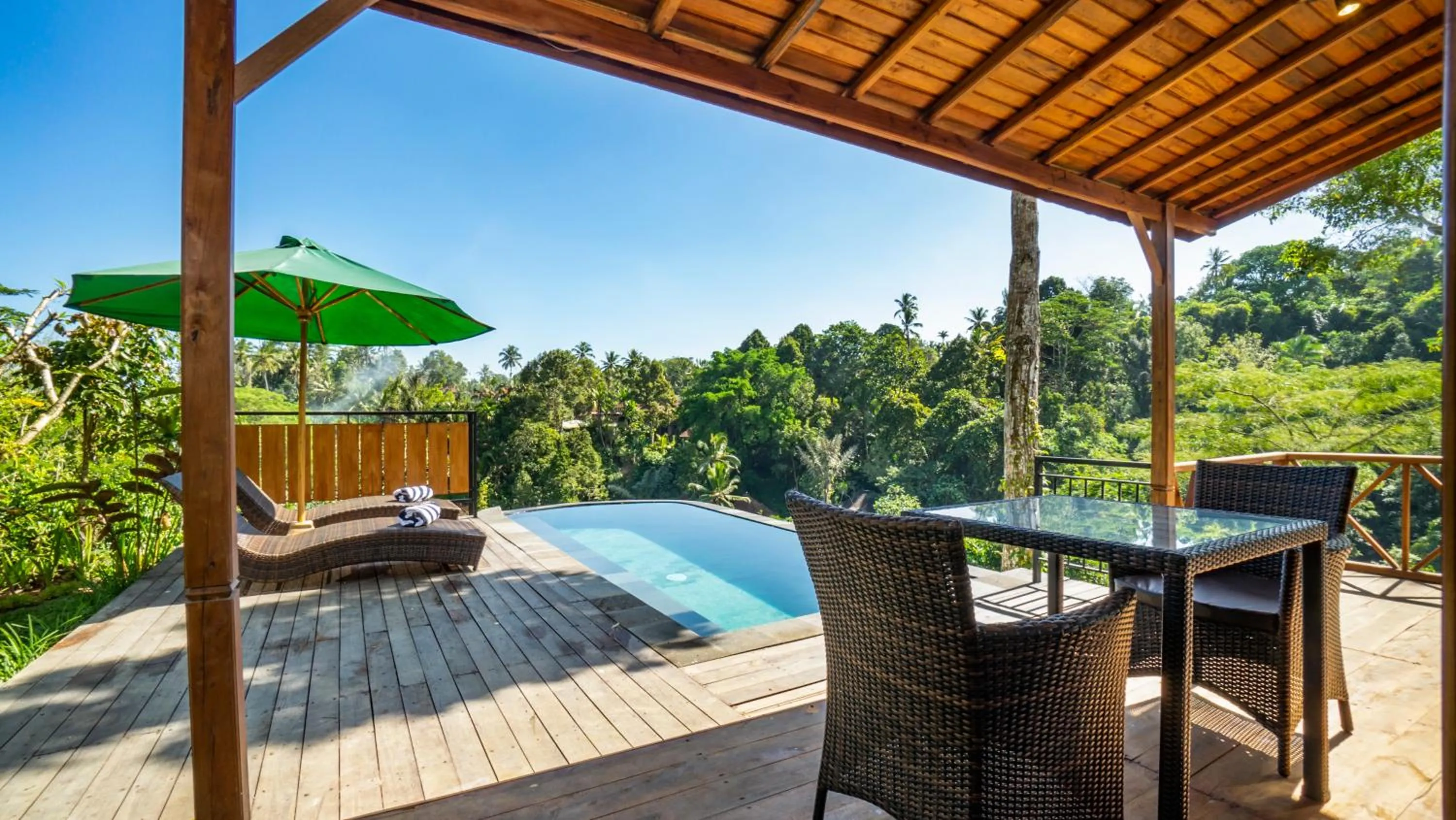 Pool view in Anja Villas Ubud