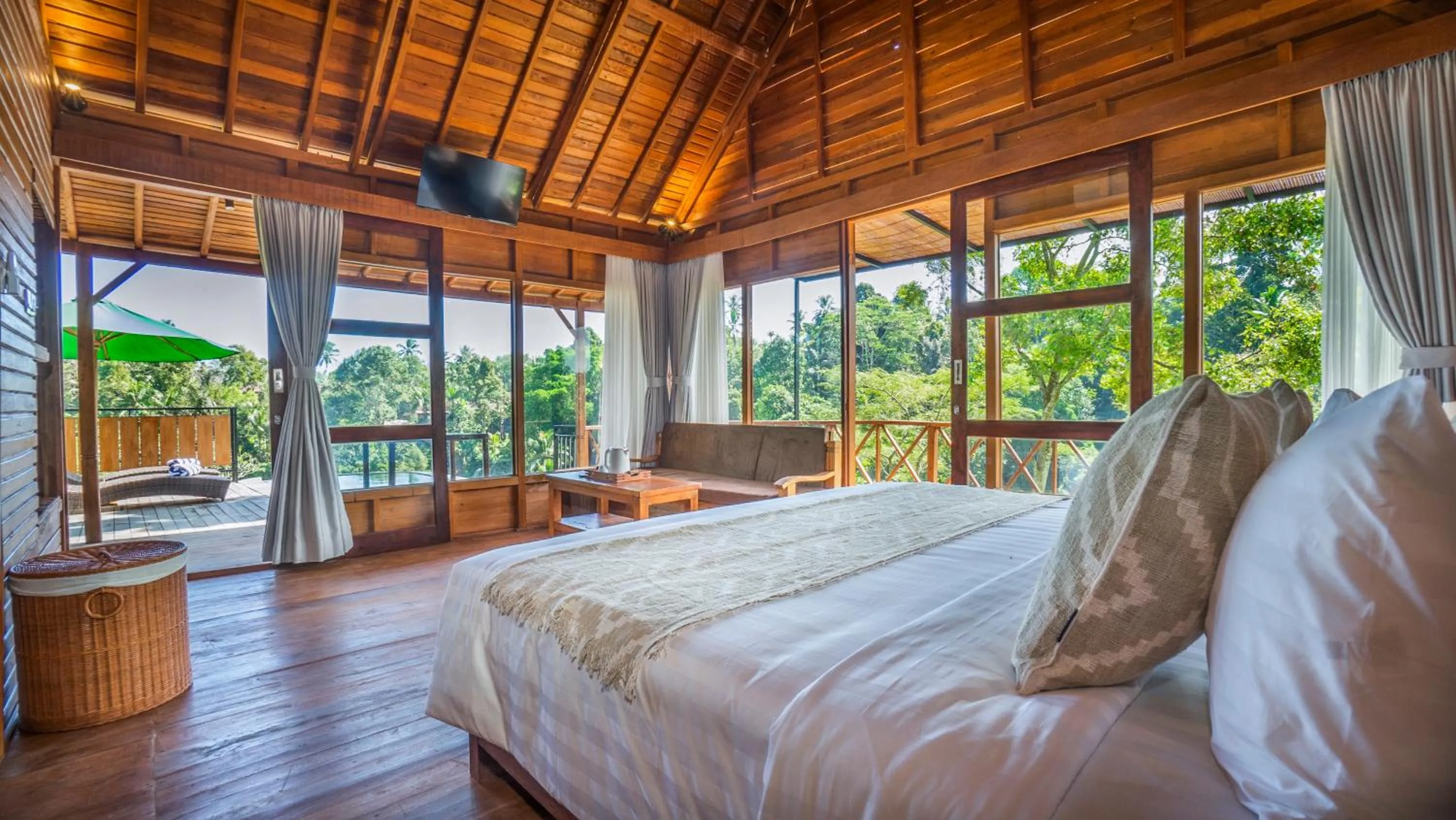 Bed in Anja Villas Ubud