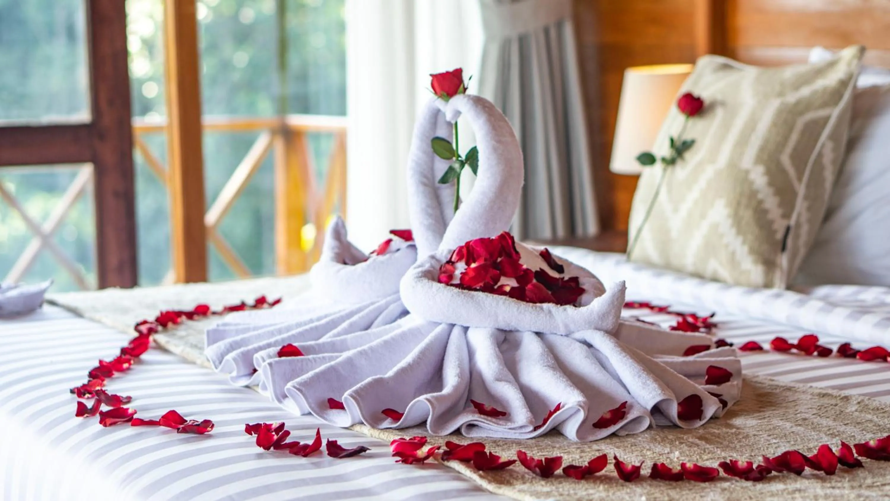 Bed in Anja Villas Ubud