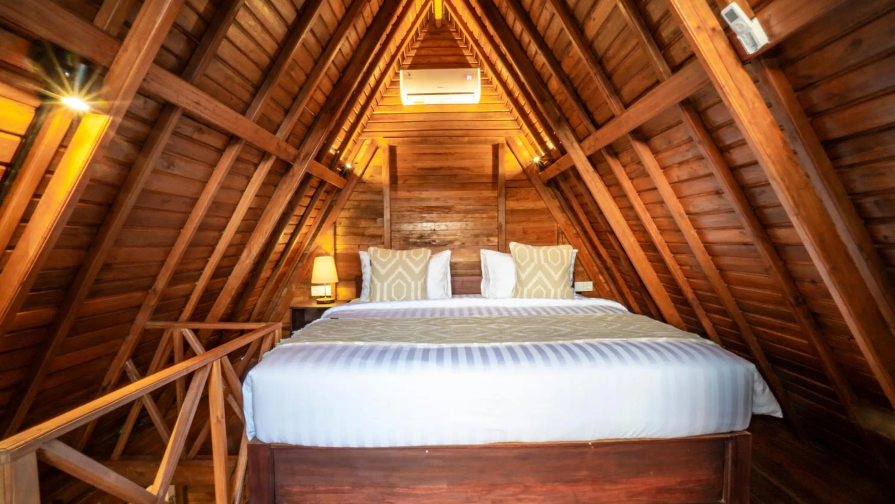 Bed in Anja Villas Ubud