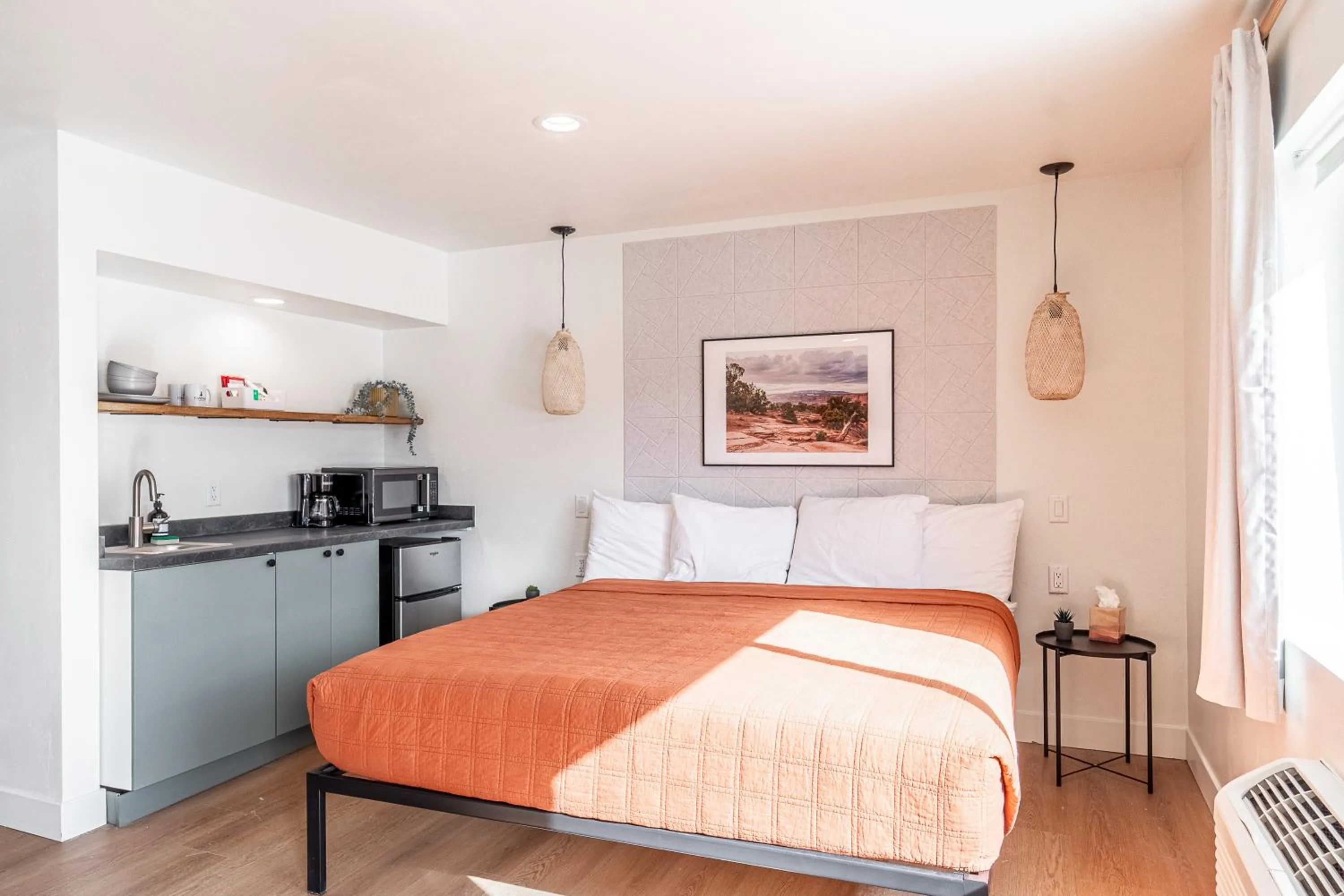 Bed in Casitas at Capitol Reef