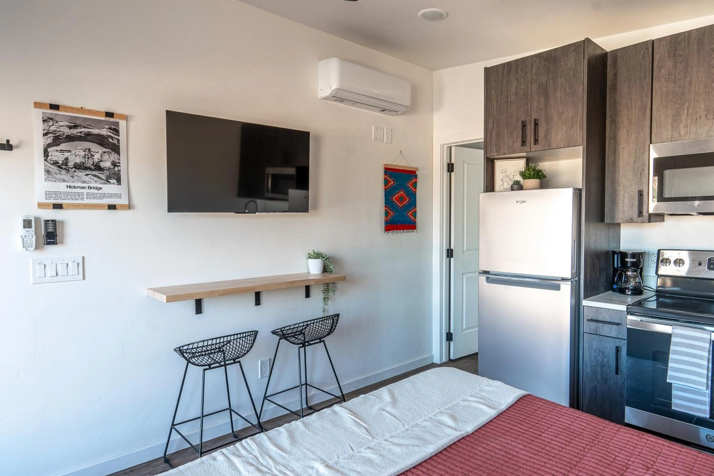 Bed in Casitas at Capitol Reef