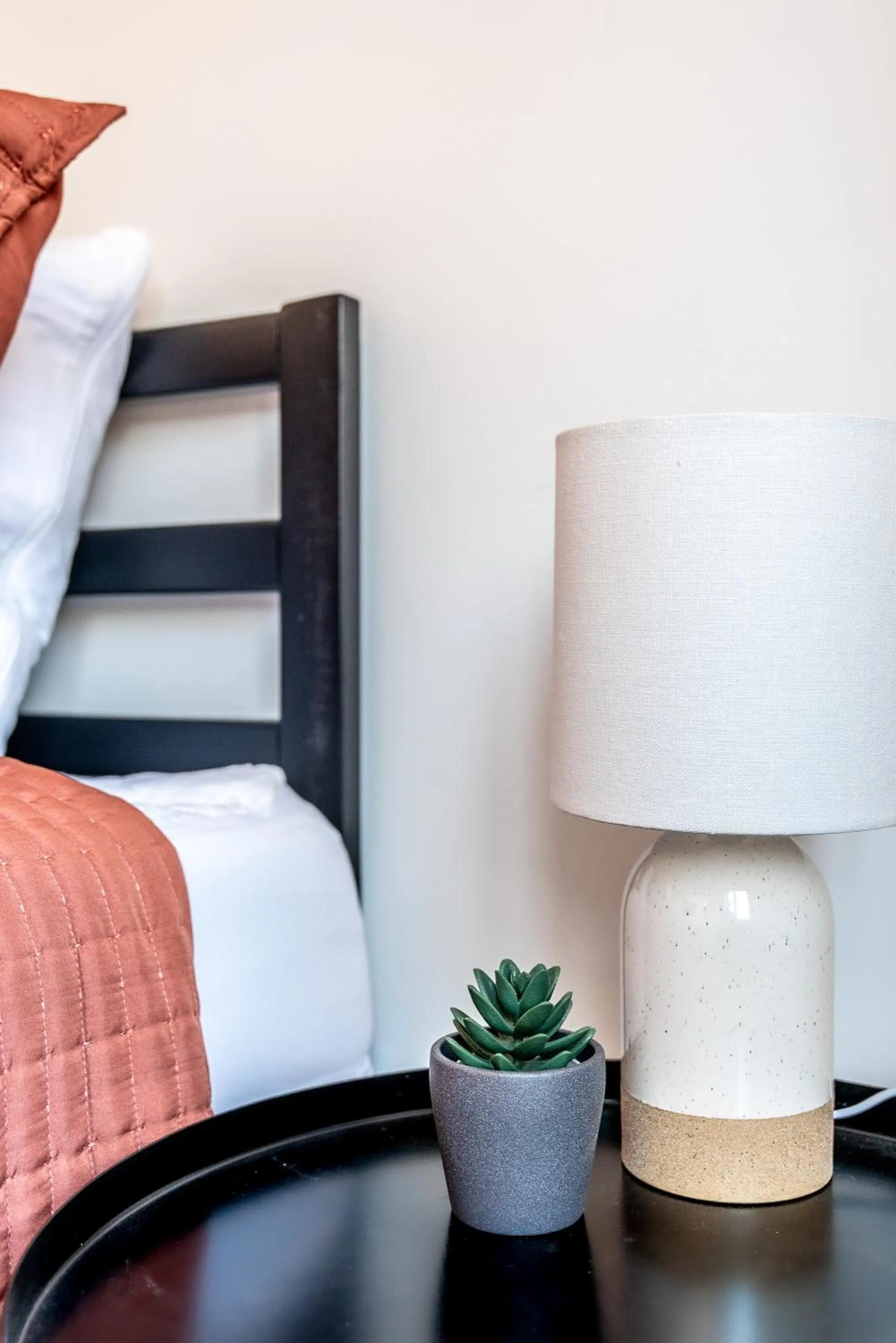 Decorative detail, Bed in Casitas at Capitol Reef