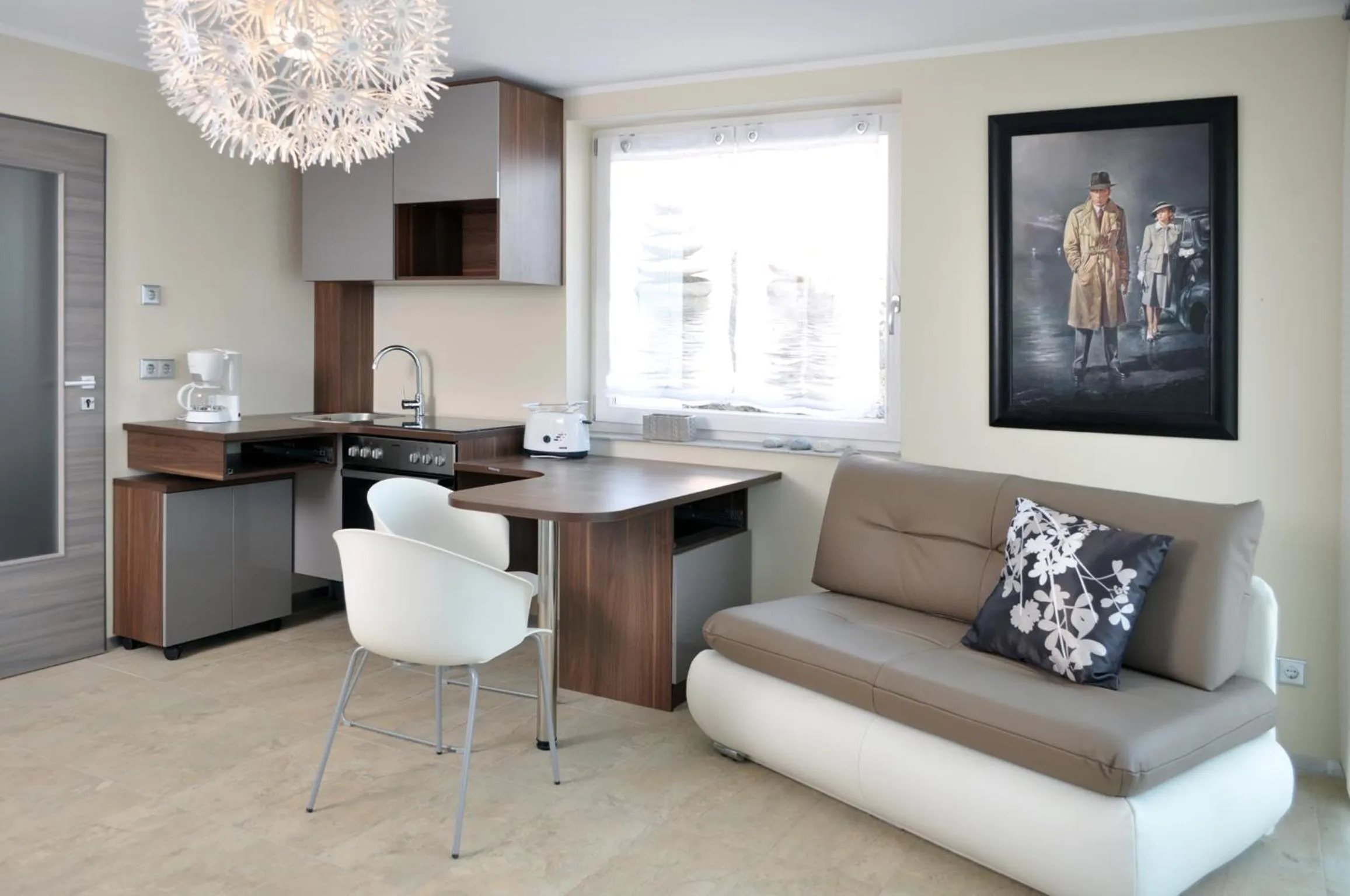 Kitchen or kitchenette in Pension Schlossidyll