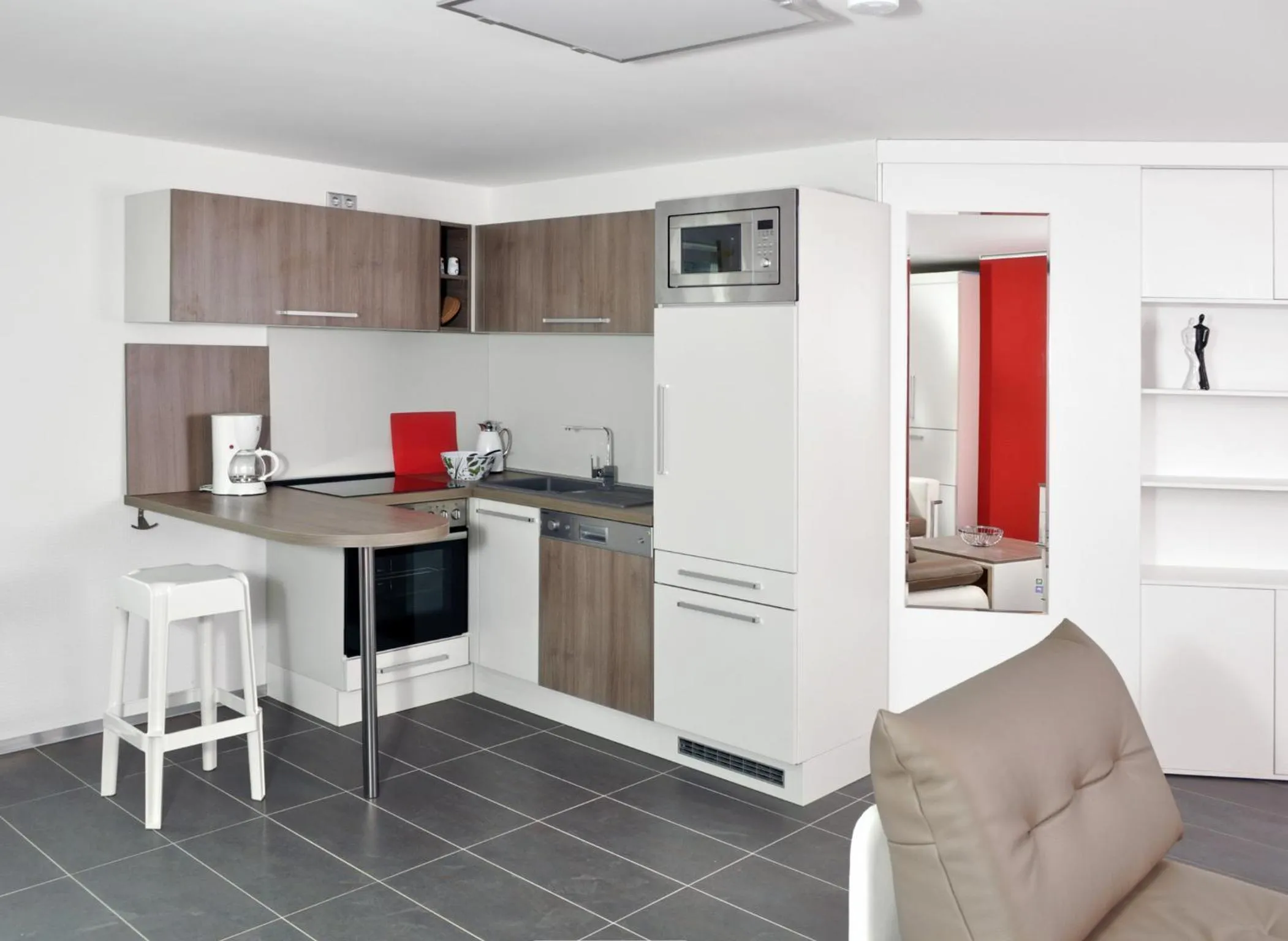 Kitchen or kitchenette in Pension Schlossidyll