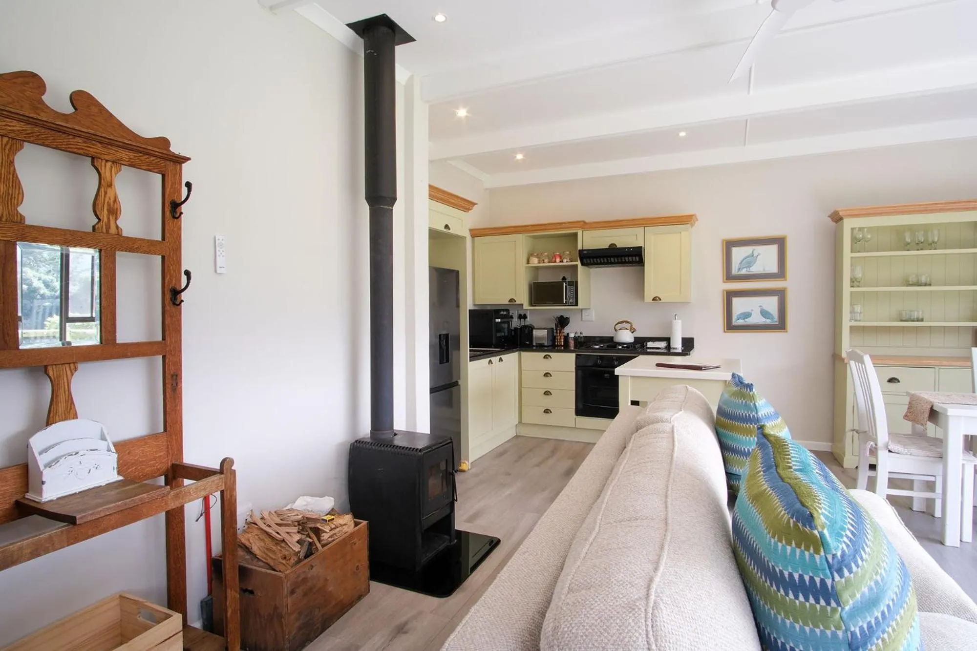Seating area in High Season Farm Luxury Cottages