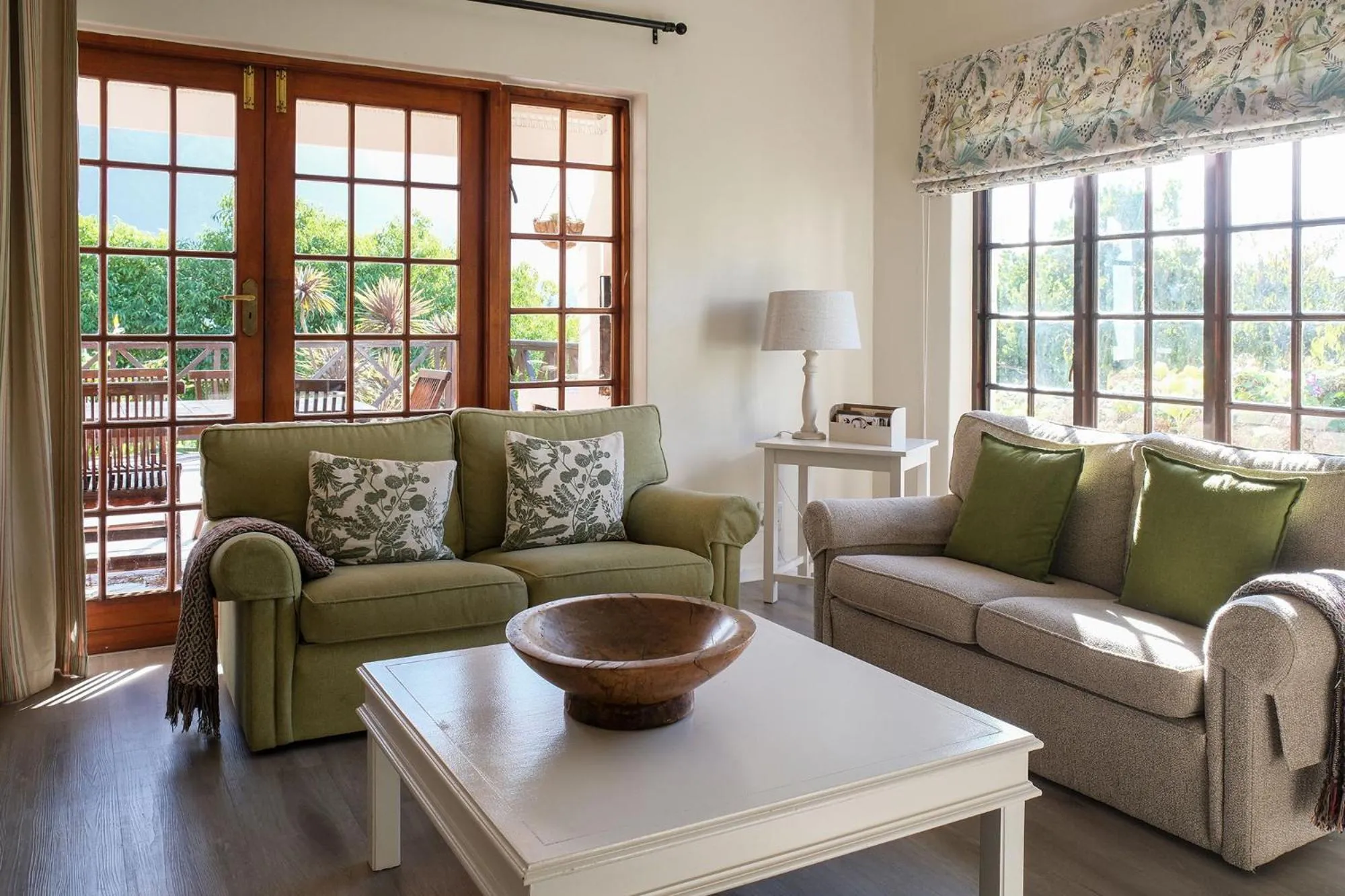 Seating area in High Season Farm Luxury Cottages