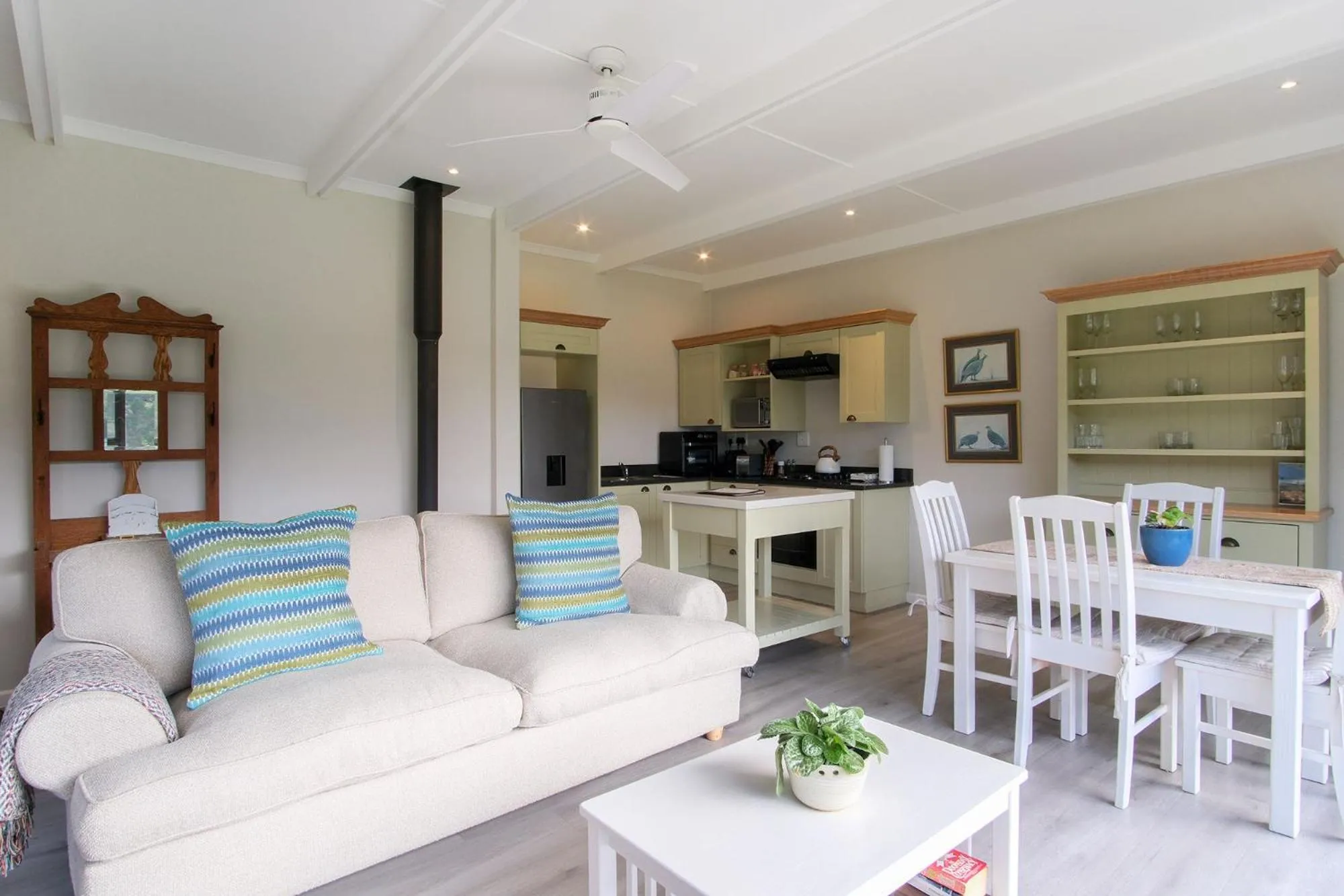 Seating area in High Season Farm Luxury Cottages