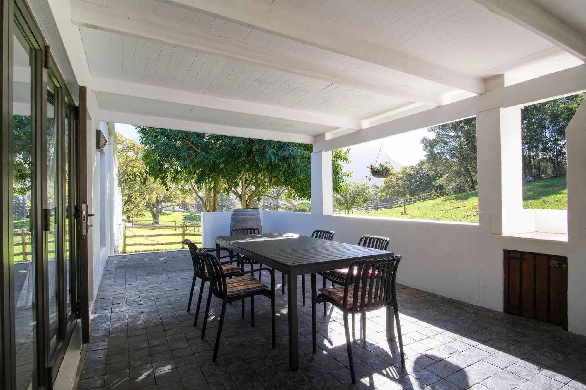 Patio in High Season Farm Luxury Cottages