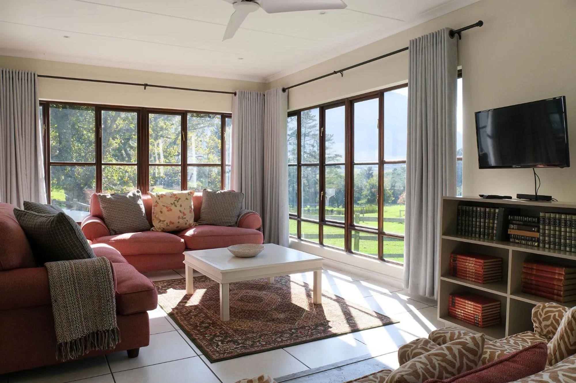 Seating area in High Season Farm Luxury Cottages