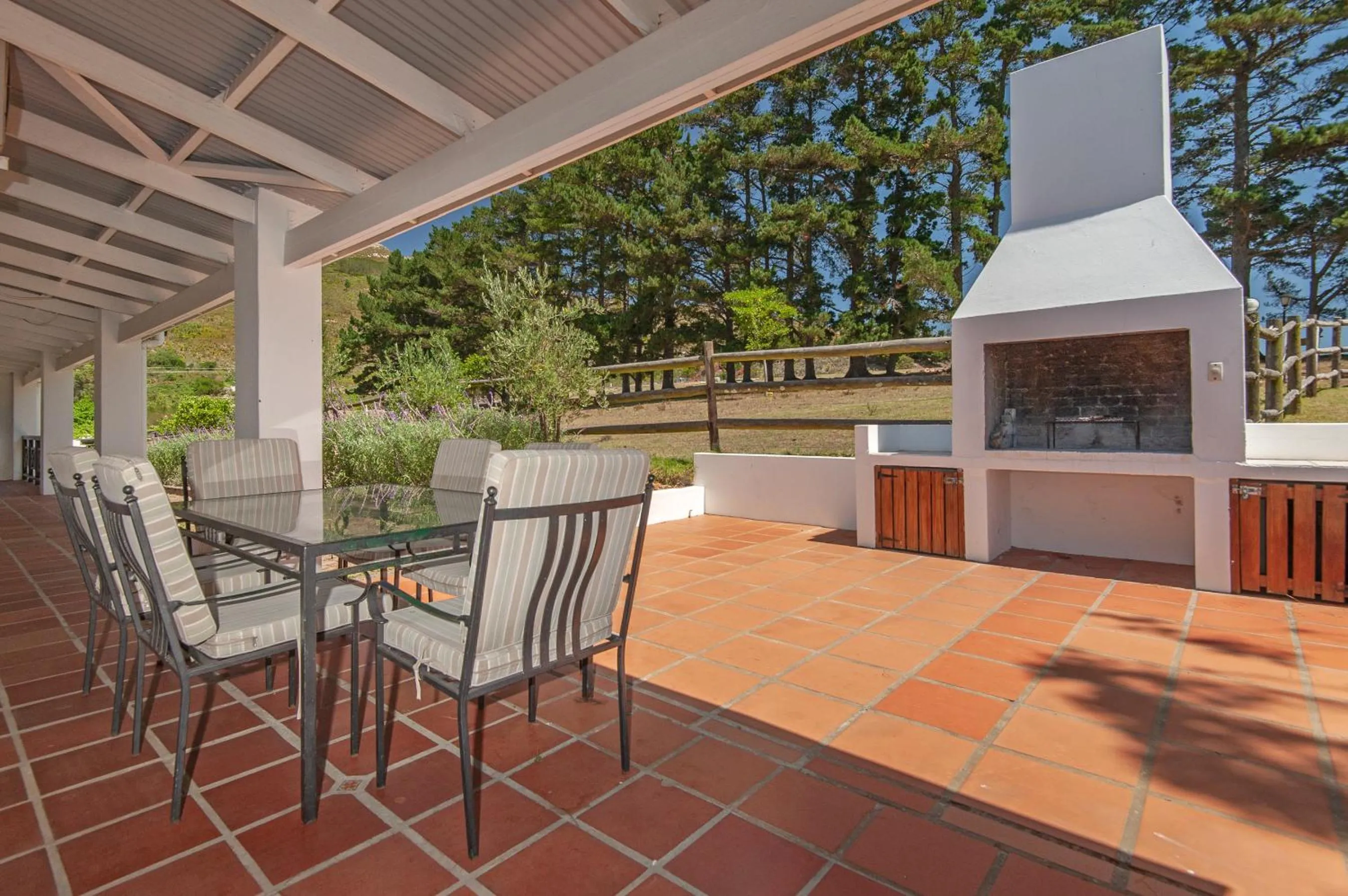Patio in High Season Farm Luxury Cottages