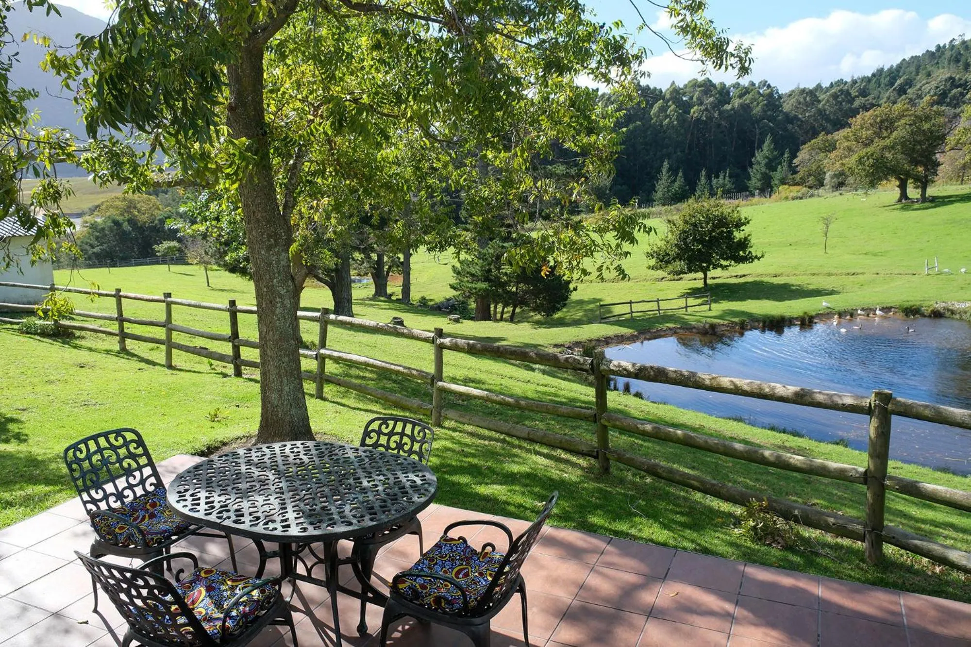 Patio in High Season Farm Luxury Cottages