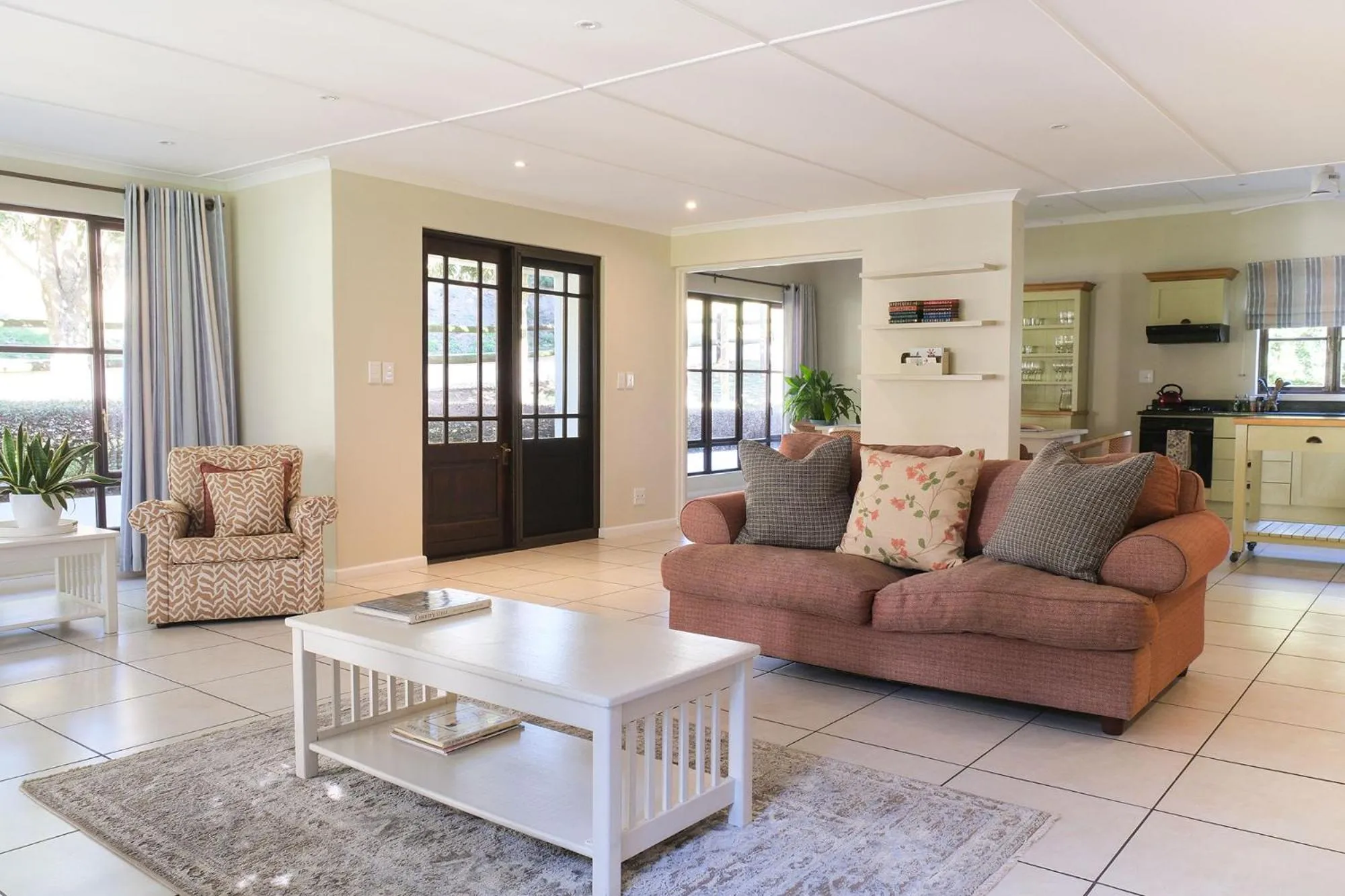 Seating area in High Season Farm Luxury Cottages