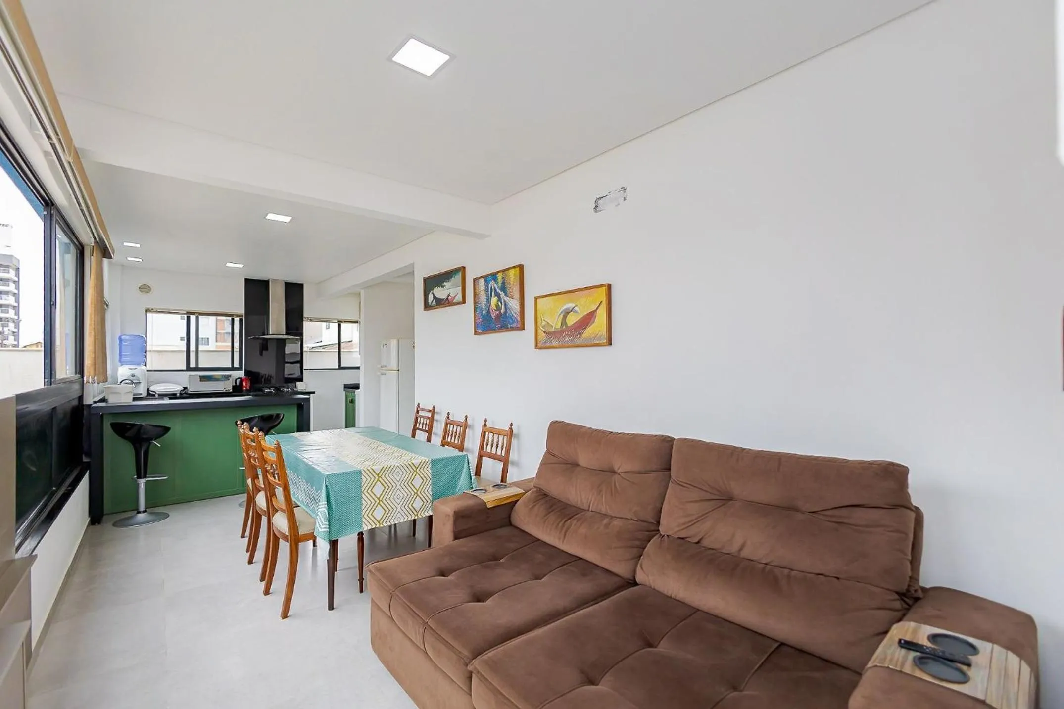 Living room in 150m da praia em um fantástico edifício em Balneário Piçarras