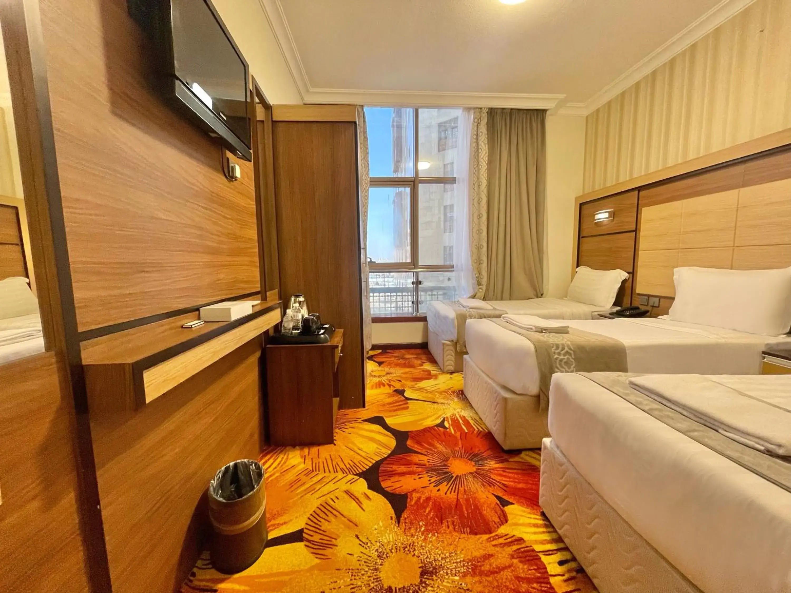 View (from property/room), Bed in Al Mukhtara Almasi Hotel View (from property/room), Bed in Al Mukhtara Almasi Hotel